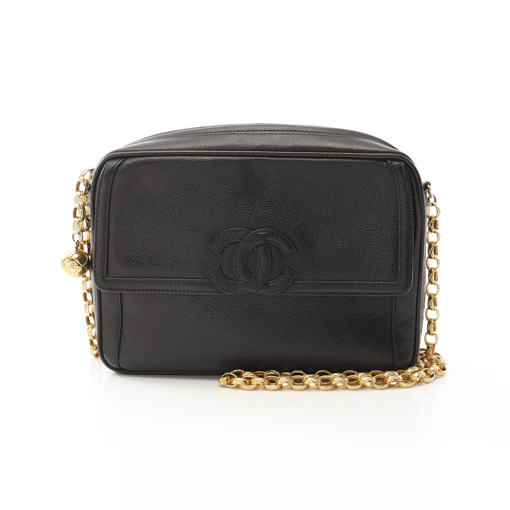 Chanel Chanel Coco Mark Chain Shoulder Bag Caviar Skin Black Gold Hardware Size ONE SIZE - 1 Thumbnail