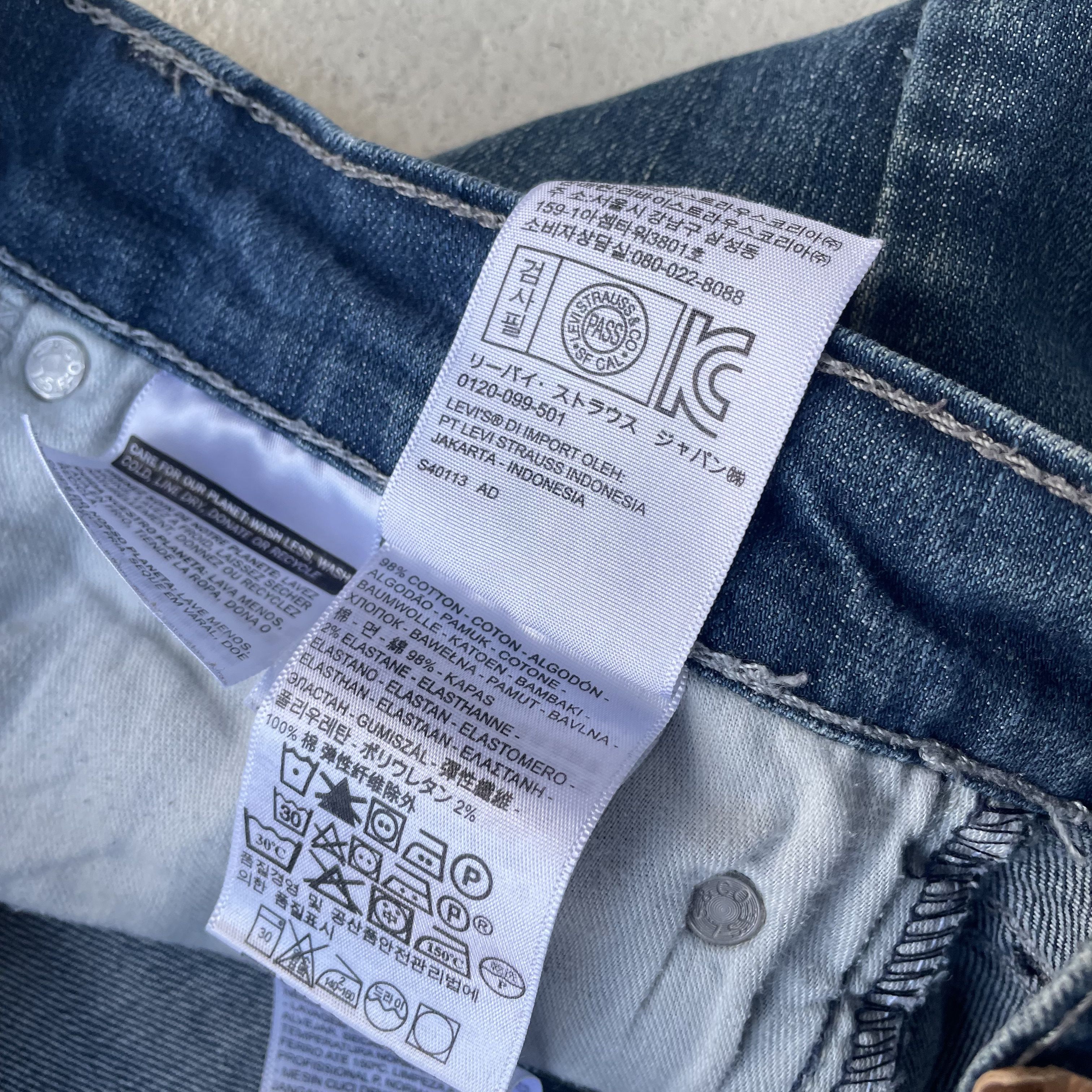 Levi's Levi's 505 Straight Leg Jeans Dark Wash Size US 31 - 7 Thumbnail