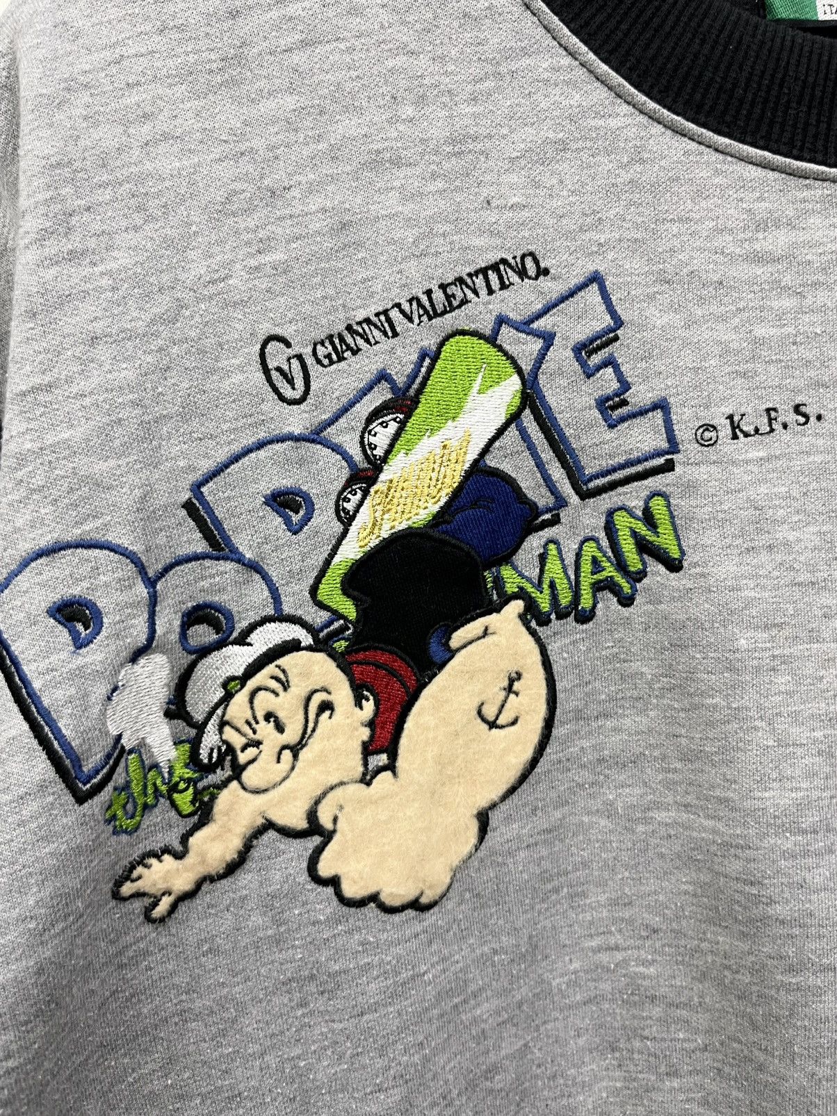 Gianni Valentino 🔥DOPE🔥Vintage 90s Gianni Valentino Popeye Olive Sweatshirt Size US L / EU 52-54 / 3 - 4 Thumbnail