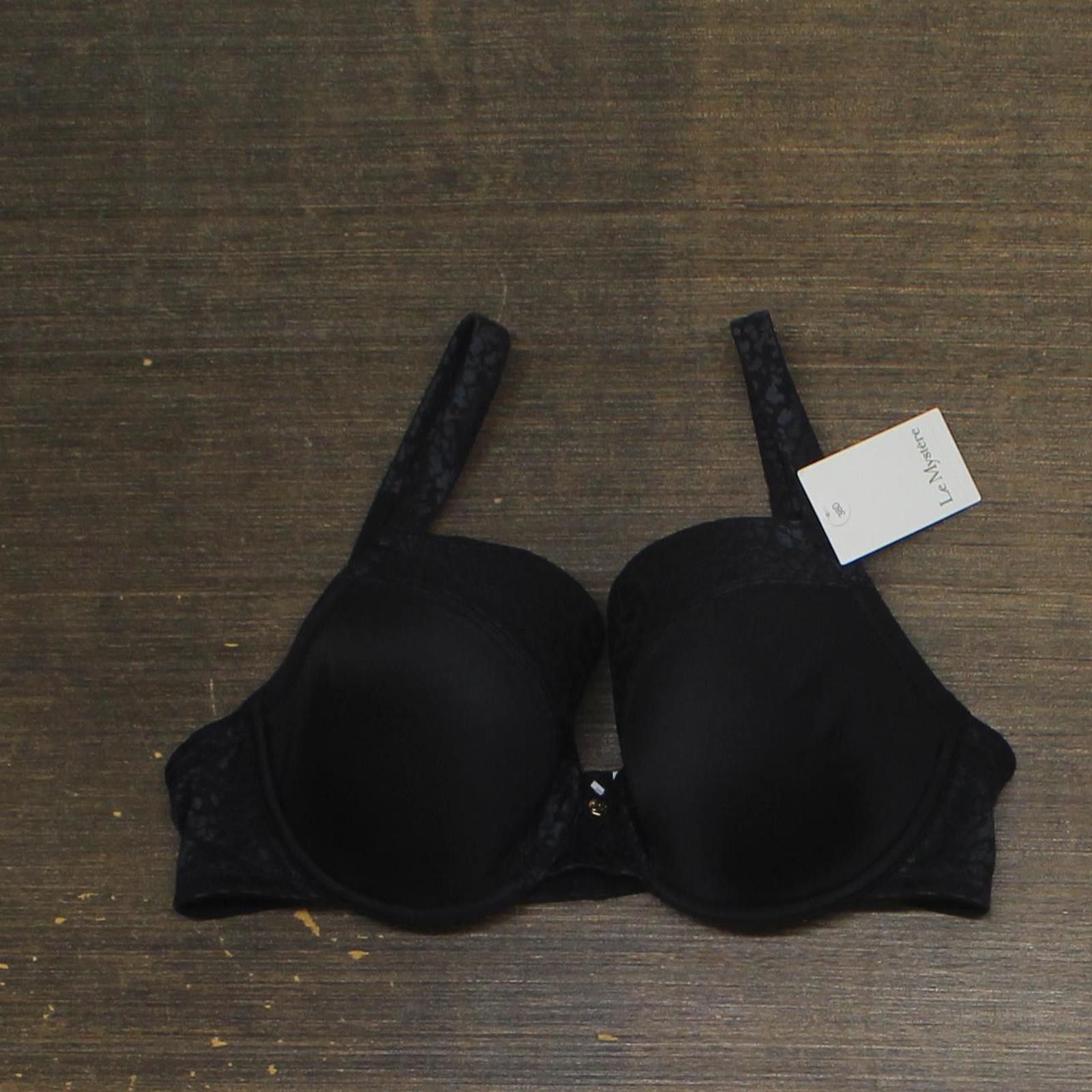 Nwt Le Mystere Full Fit Safari Contour Bra 9978 Black 38d