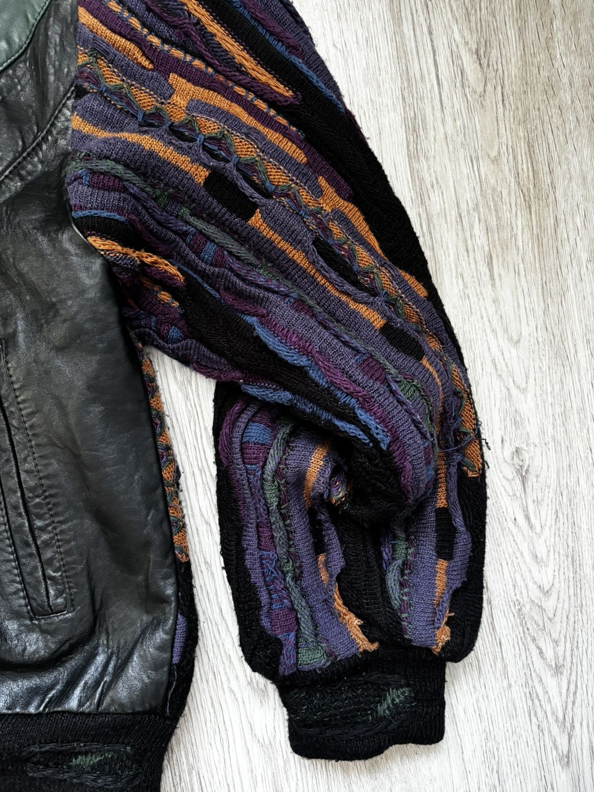 Other ARCHIVE VINTAGE SAXONY COOGI INSPIRED LEATHER KNIT JACKET Size US M / EU 48-50 / 2 - 5 Thumbnail