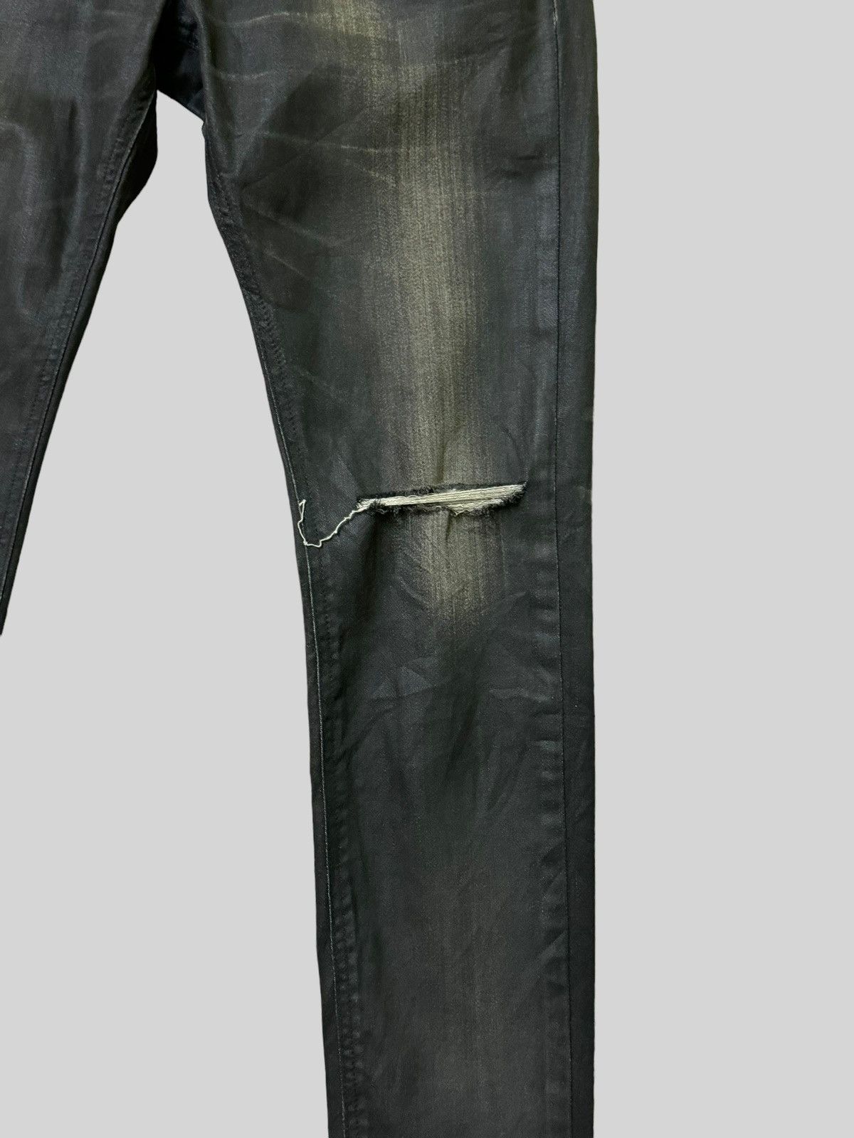 Lee × Vintage LEE Black Waxed Claws Mark Distressed Pant Size US 29 - 6 Thumbnail
