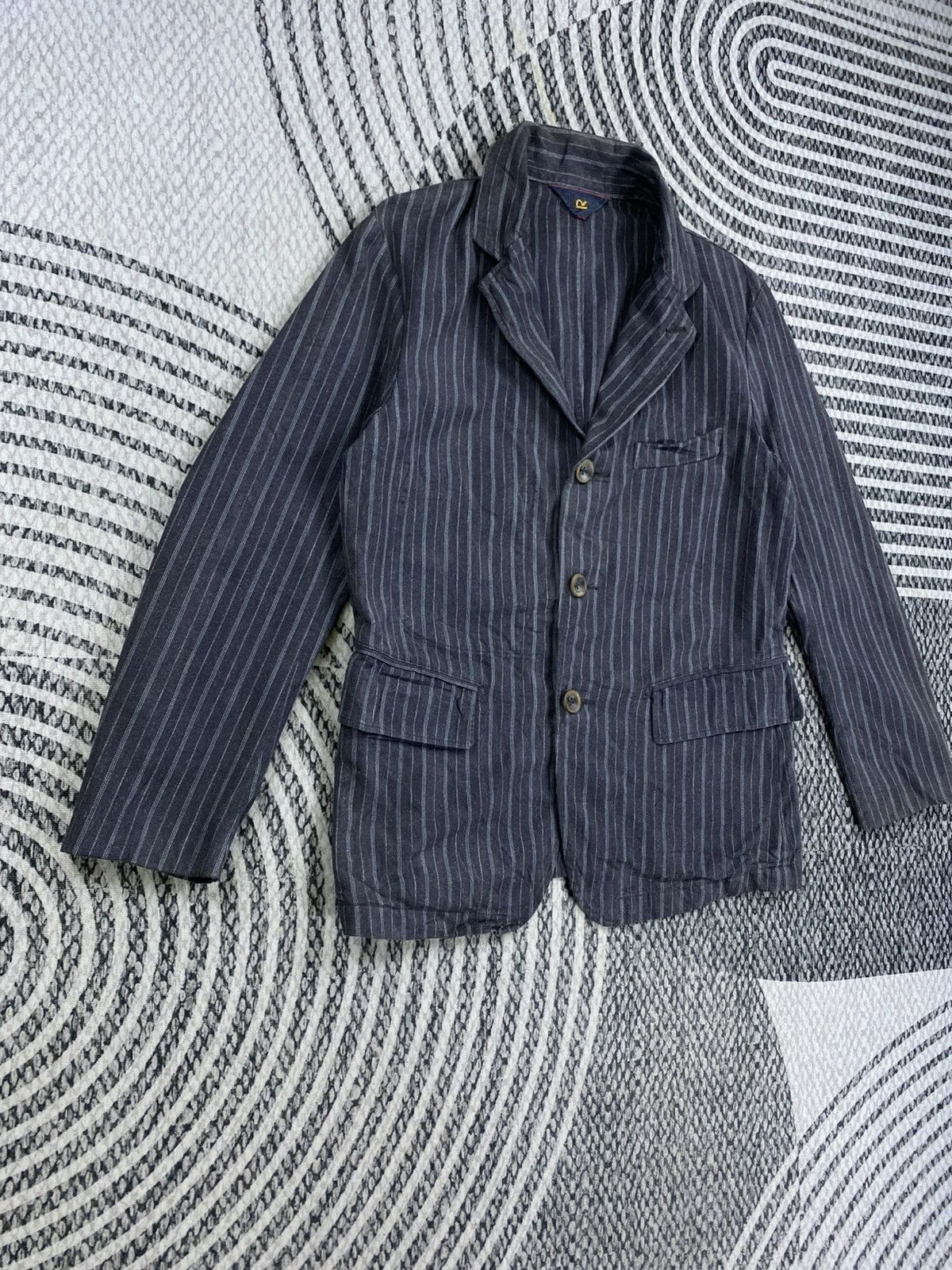 45rpm Vintage 45RPM Double Collar Striped Jacket Size US M / EU 48-50 / 2 - 3 Thumbnail
