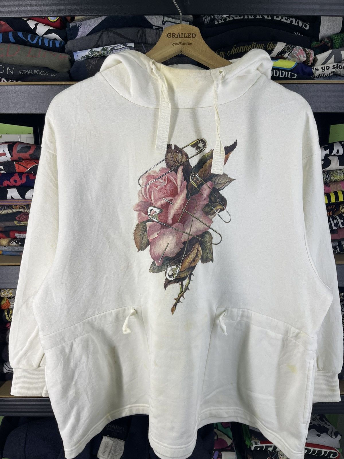 GU × Undercover GU x Undercover hoodie with a rose and safety pin hoodie Size M / US 6-8 / IT 42-44 - 7 Thumbnail