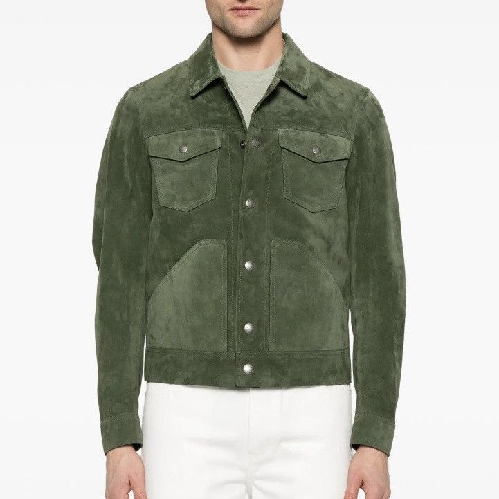 Tom Ford Tom Ford Suede Trucker Jacket Size US L / EU 52-54 / 3 - 1 Thumbnail