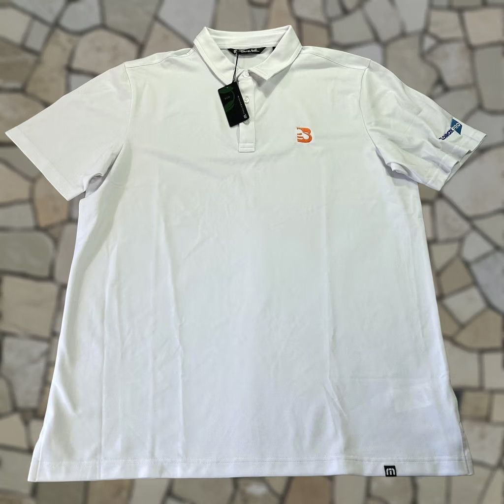TravisMathew TravisMathew Polo Shirt Mens L White TM Cabana Solid Golf Eco Stretch Shirt Size US L / EU 52-54 / 3 - 1 Thumbnail