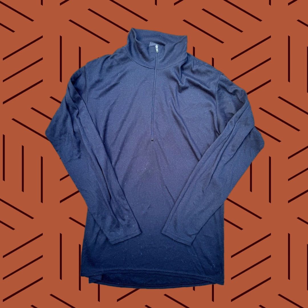 Patagonia VINTAGE Patagonia Capilene Midweight Cool Cold Base Layer Shirt Black Men’s M 1/2 Zip Shirt Black Size US M / EU 48-50 / 2 - 1 Thumbnail