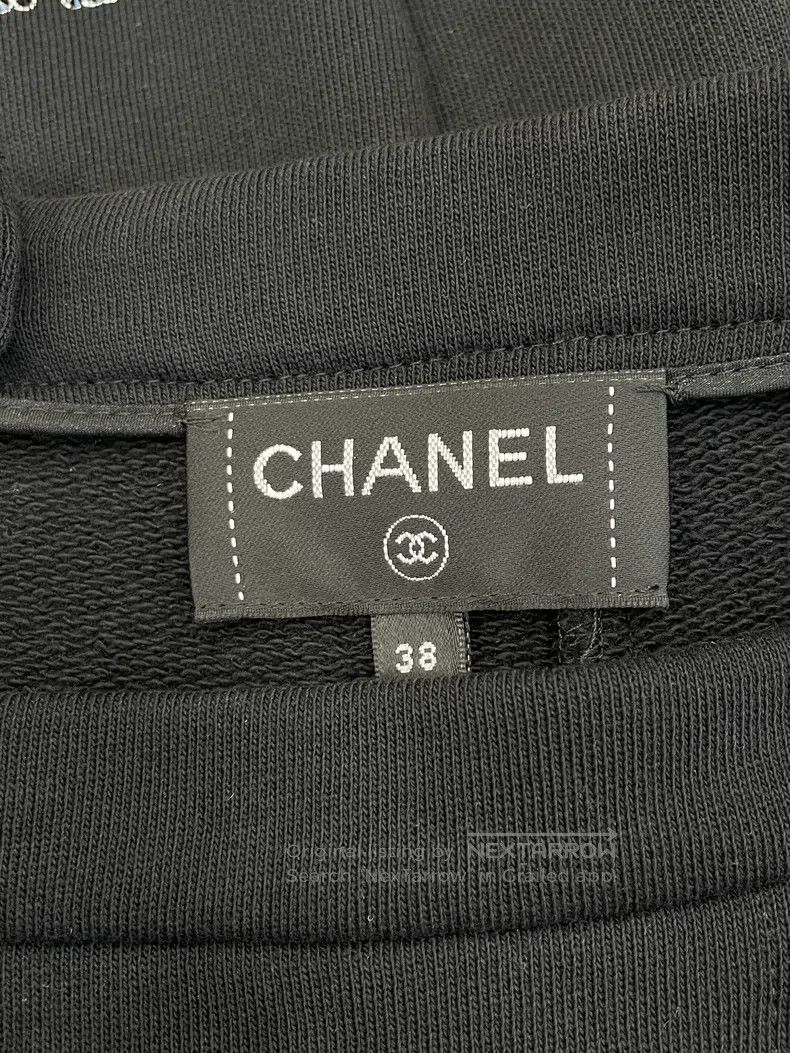 Chanel Chanel Black and white letter printed slit skirt Size 25" / US 0 / IT 36 - 3 Thumbnail