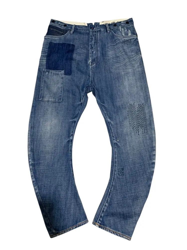 G-Star G Star Raw Denim J cut suspender patch sashiko stitch jeans Size US 34 / EU 50 - 18 Thumbnail
