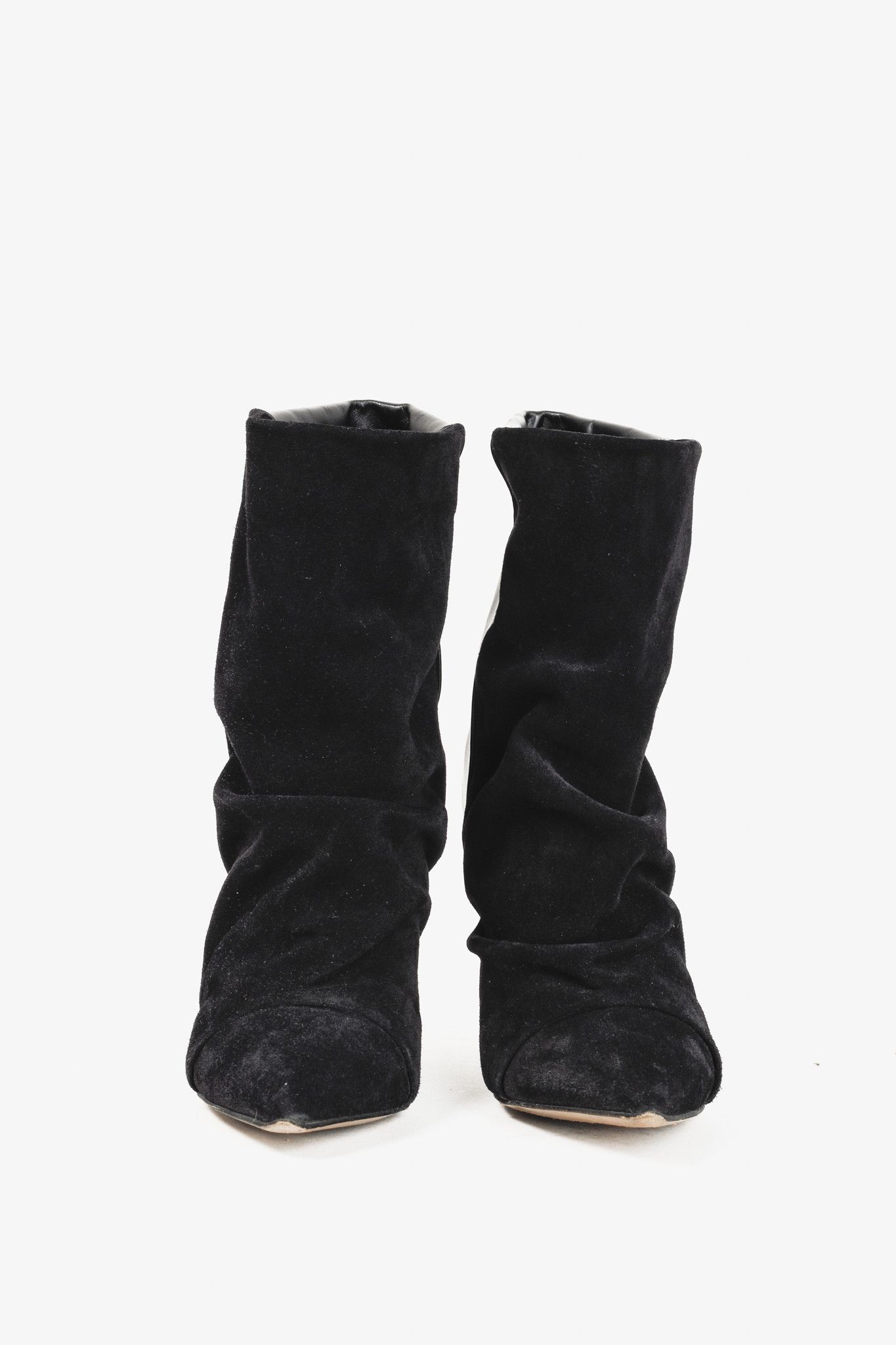 Isabel Marant Luliana Leather Suede Sculpture Heel Boots Boots