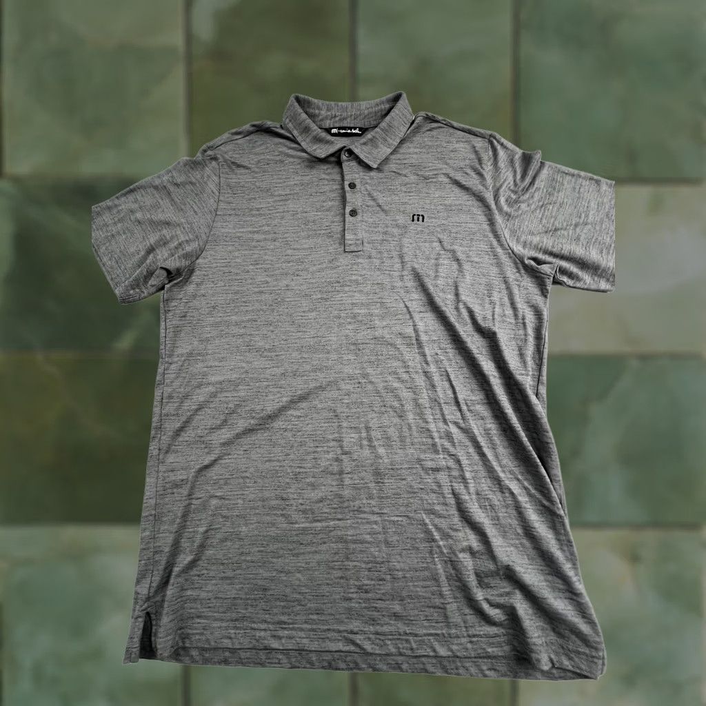 TravisMathew TravisMathew Polo Shirt Mens XL Gray Performance Golf Stretch Moisture Wicking Size US XL / EU 56 / 4 - 1 Thumbnail