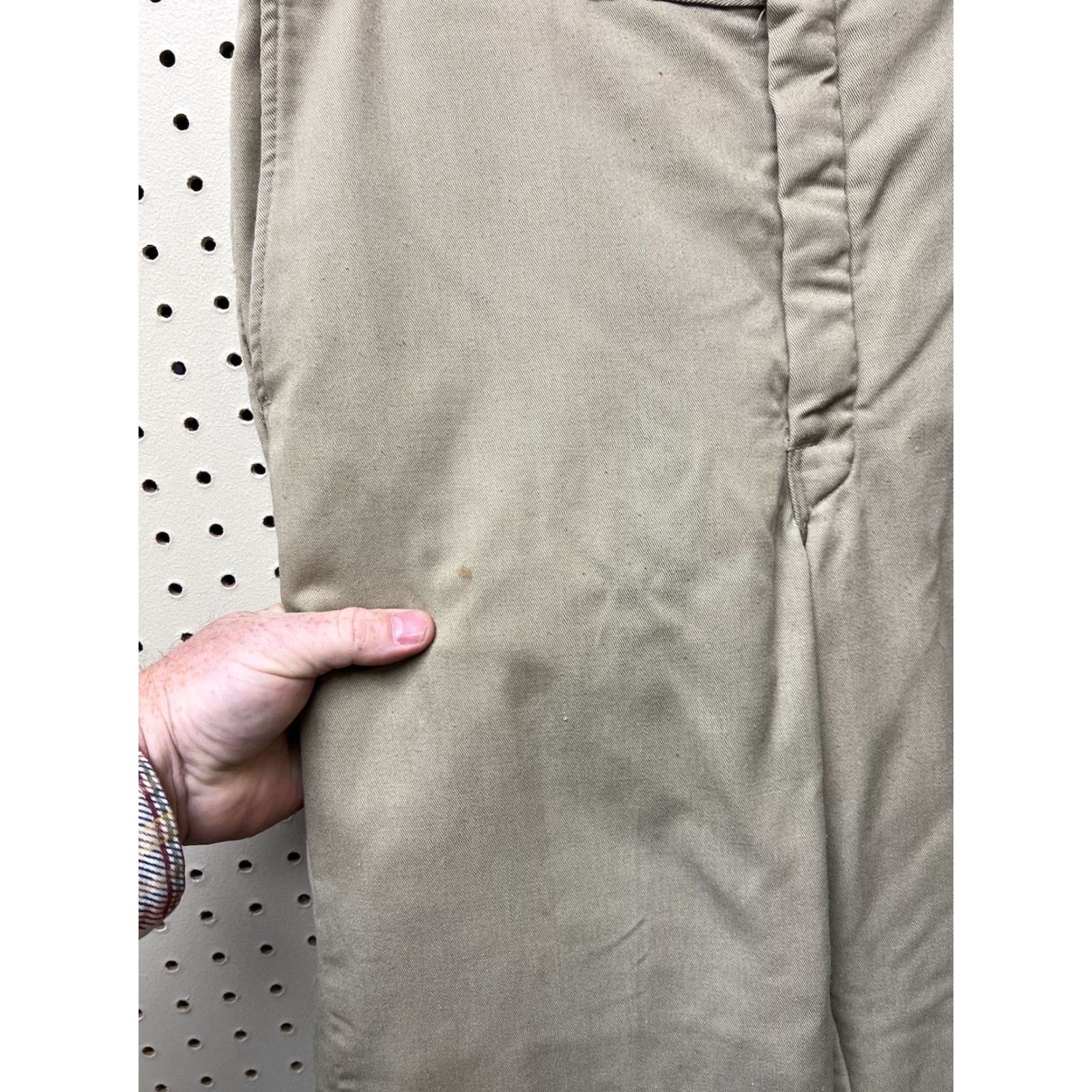 Vintage VINTAGE L.L.Bean Pants Chino Lined Flannel Brown Mens 34x30 Regular 30 Inseam Straight Logo Pockets Outdoor Soiled As Is Size US 34 / EU 50 - 3 Thumbnail