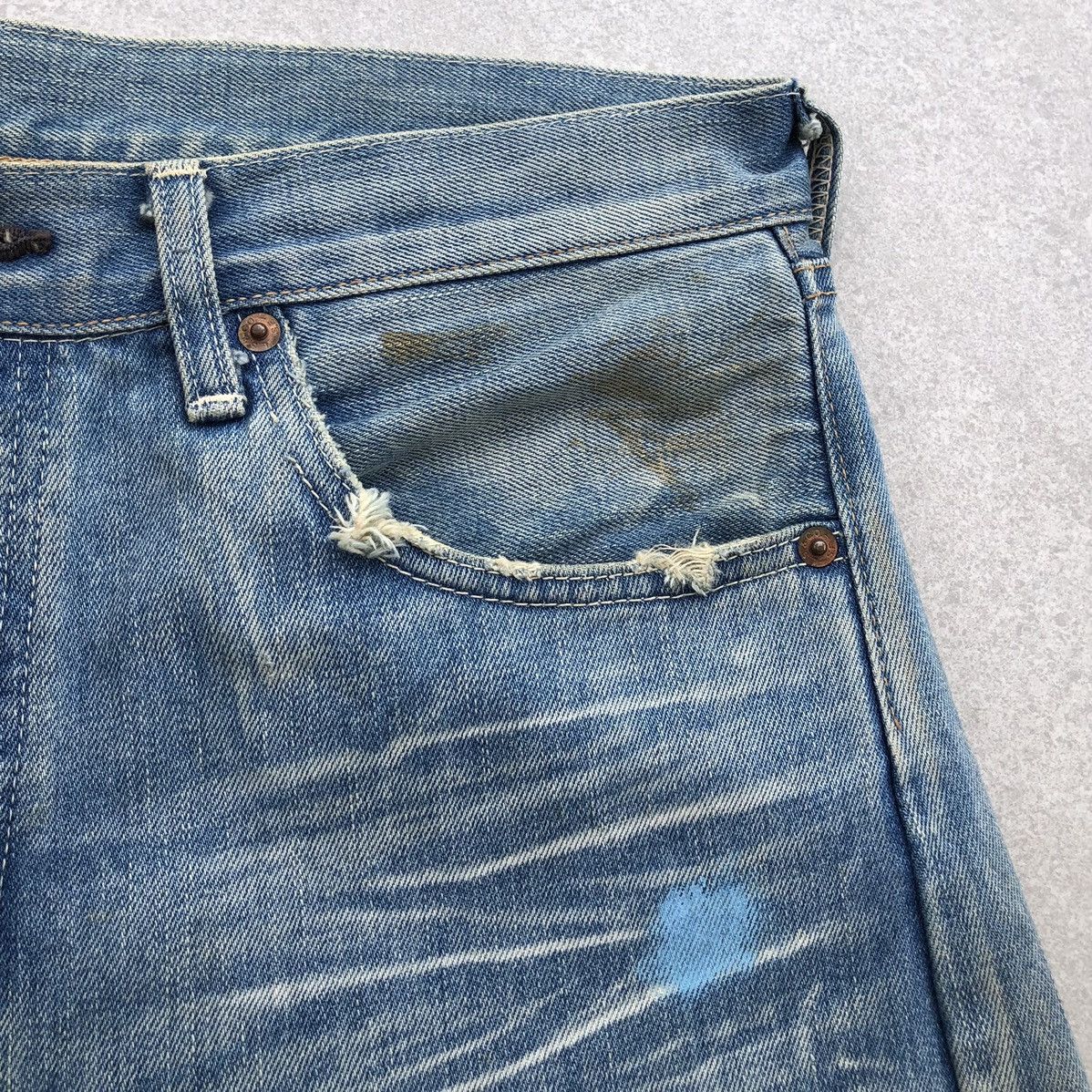 Levi's Vintage Clothing Vintage Levis 501 BigE Selvedge Redline Patchwork Denim Pant Size US 36 / EU 52 - 7 Thumbnail