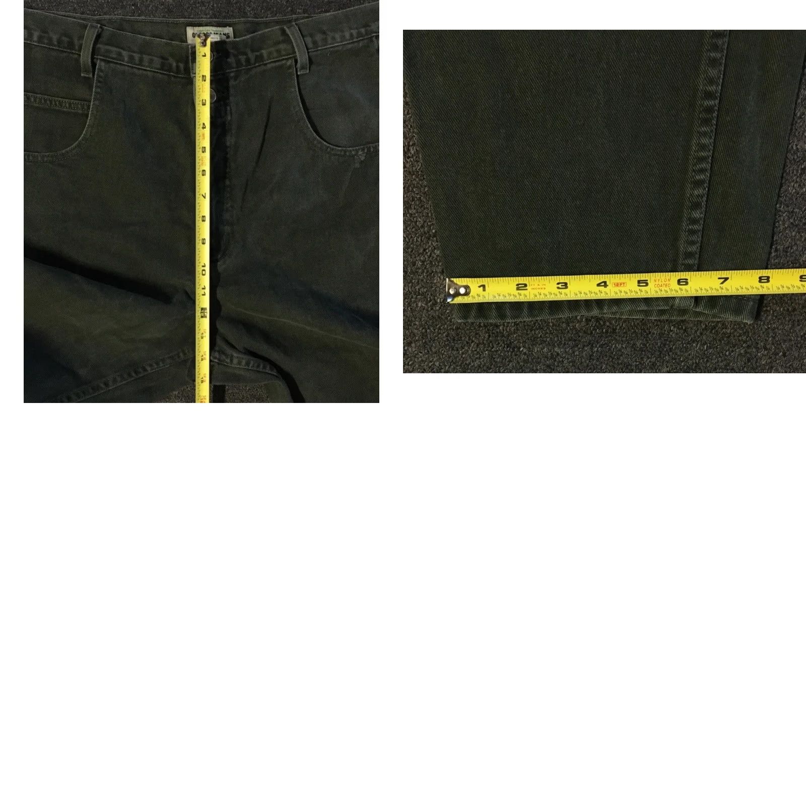 Guess VINTAGE GUESS Jeans Tapered 40 USA Green Distressed 90s 80s Y2K Grunge Hip Hop Skate Mens Jeans Size US 40 / EU 56 - 9 Thumbnail