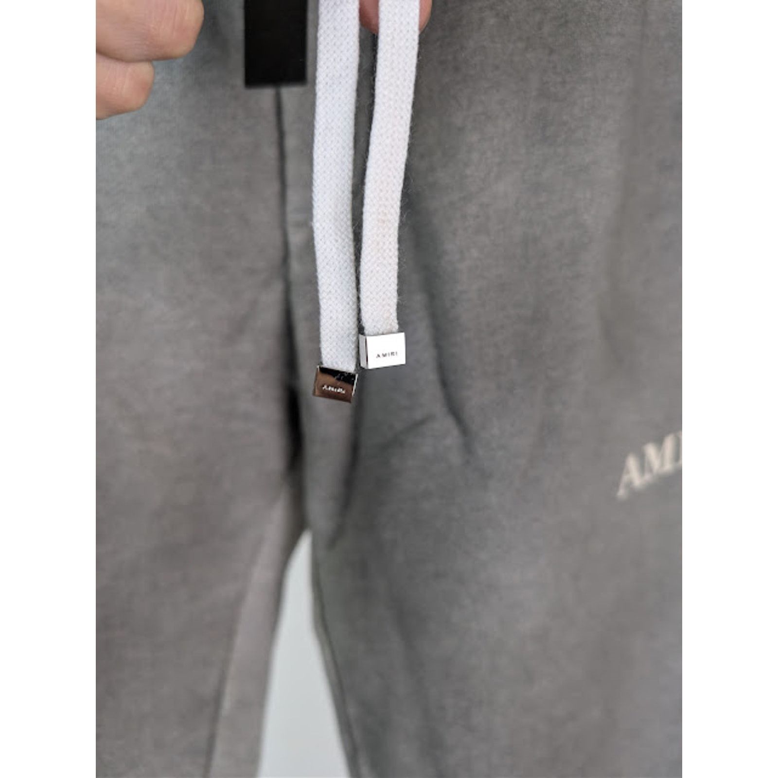 Amiri o1rshd1 Aged Puff Logo Sweatpants in Grey Size US 30 / EU 46 - 8 Thumbnail