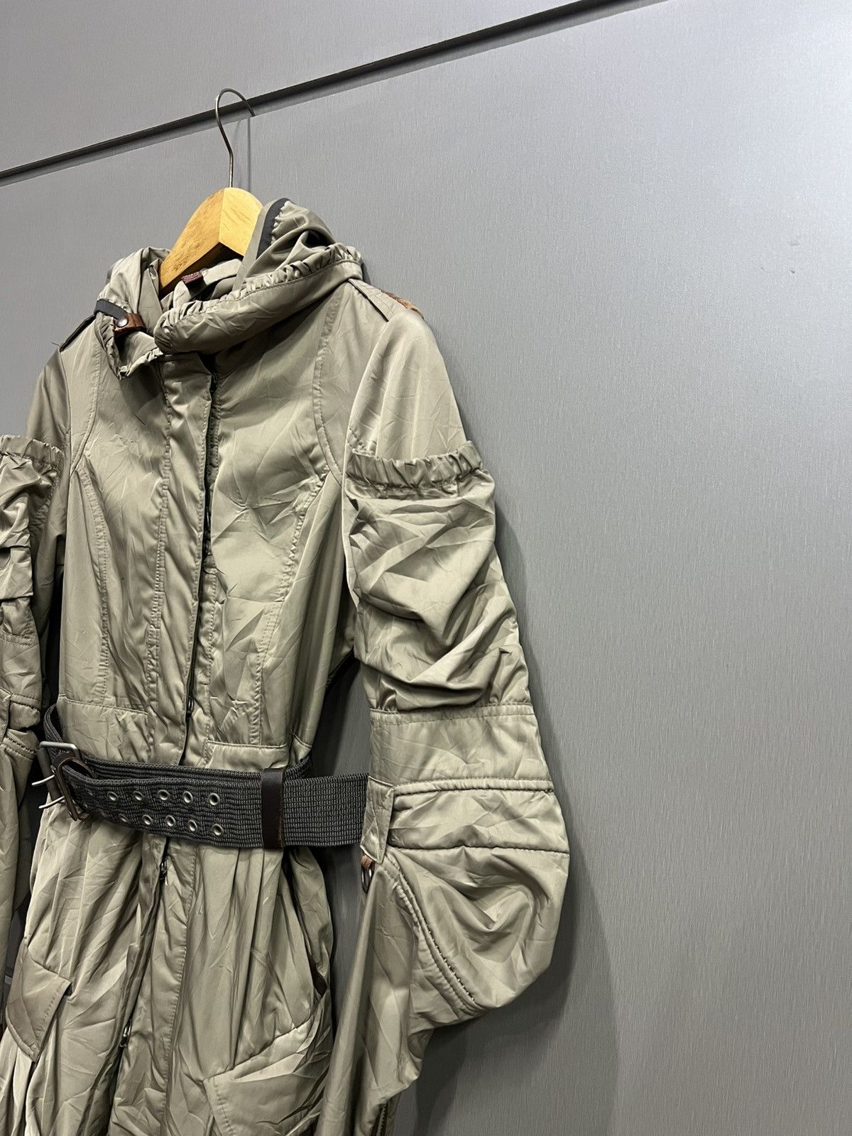 Marithe + Francois Girbaud 2000s Marithe Francois Girbaud Belted Cargo Military Jacket Size US M / EU 48-50 / 2 - 5 Thumbnail