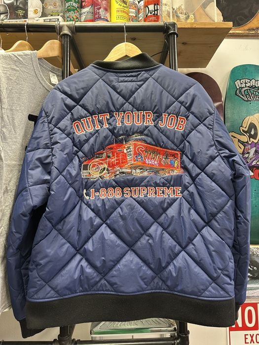 Lサイズ Quit Your Job Quilted Work Jacket-