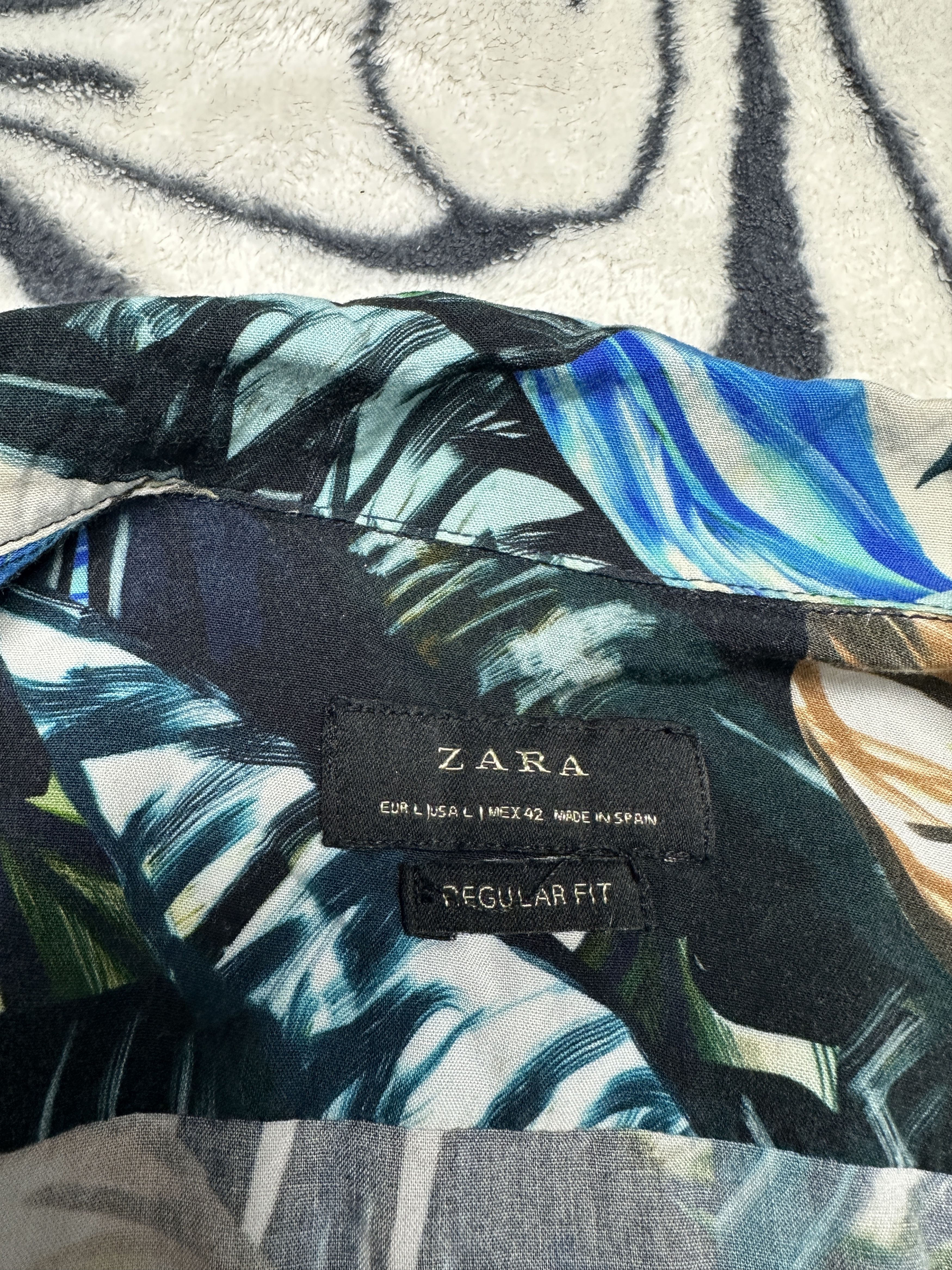 Zara Zara Vintage Mens Hawaiian Shirt Y2K Aloha Size US L / EU 52-54 / 3 - 3 Thumbnail