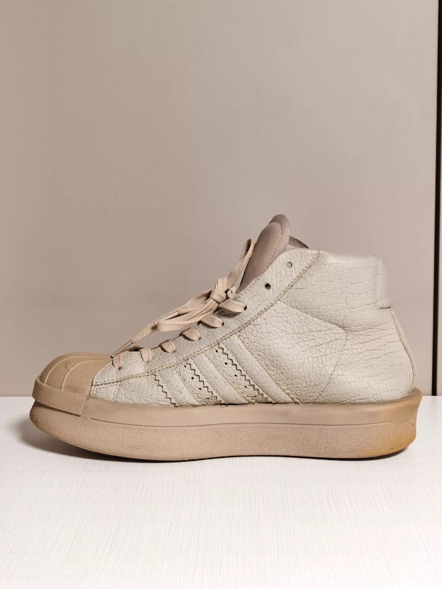 Rick Owens Rick Owens x adidas Superstar Platform Sneaker 43 Size US 9.5 / EU 42-43 - 3 Thumbnail