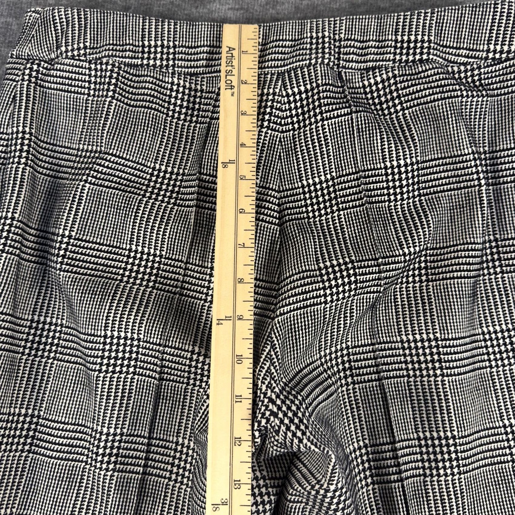 Akris Akris Punto Pants Womens 10 Gray Plaid Tapered Ankle Dress Trousers Work Size 32" / US 10 / IT 46 - 7 Thumbnail