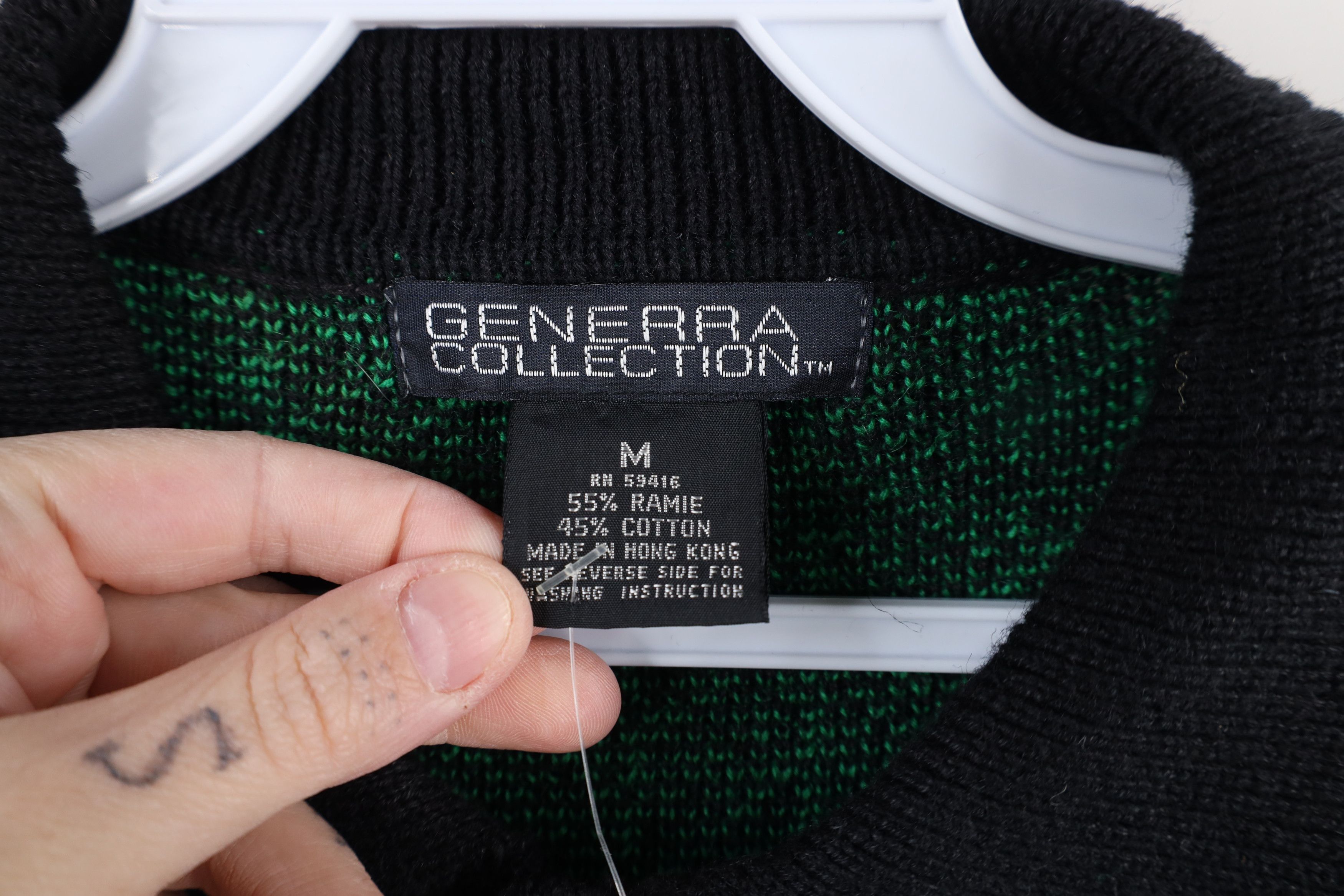 Vintage Deadstock Vintage 90s Streetwear Herringbone Knit Sweater Size US M / EU 48-50 / 2 - 4 Thumbnail