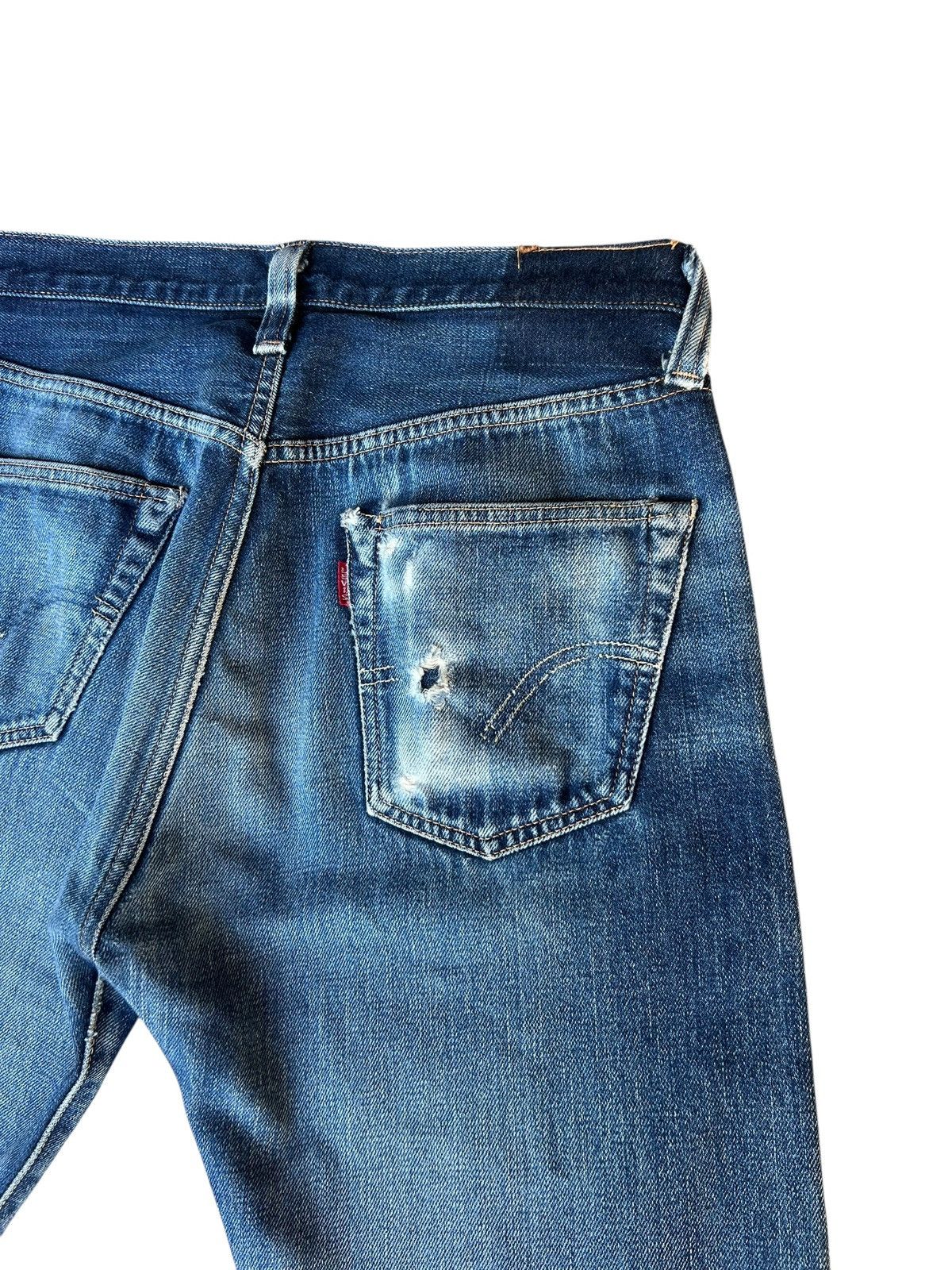 Levi's Vintage Clothing 2000s LVC Levi’s 501 XX Big E Distress Denim Selvedge Jeans Size US 30 / EU 46 - 18 Thumbnail
