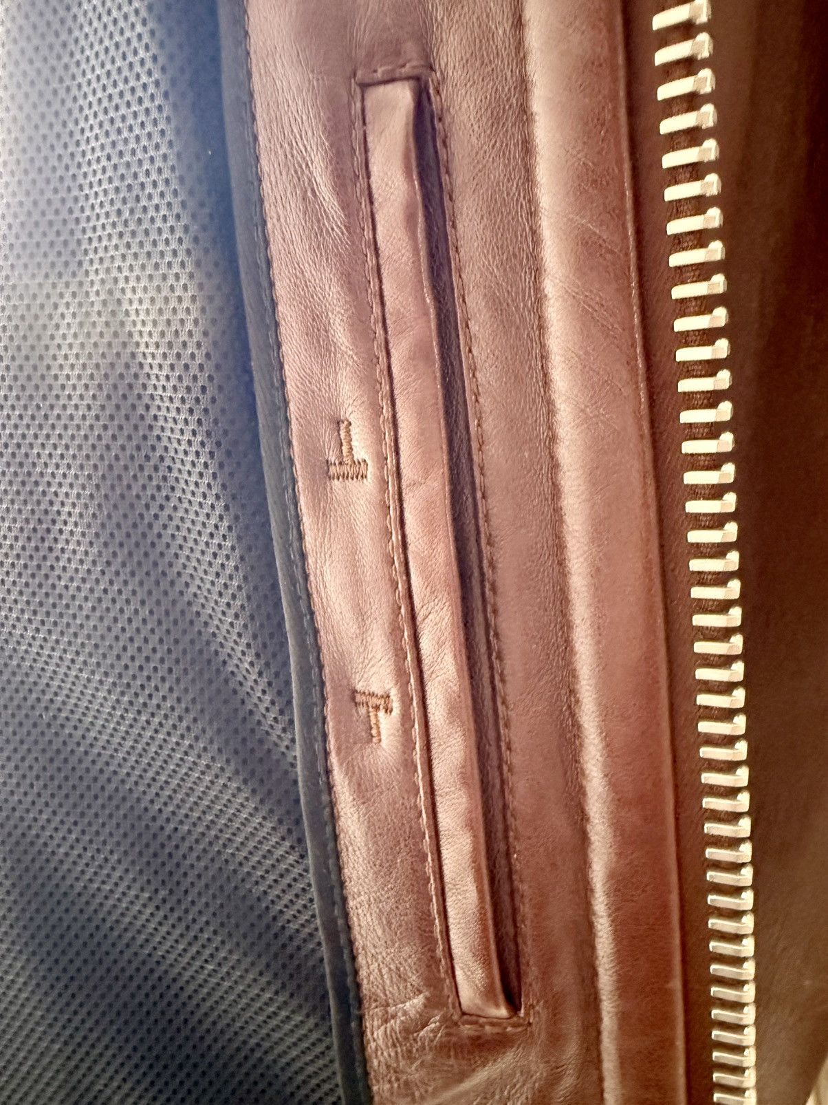 Tom Ford Tom Ford Plongé Leather Racer Jacket TFL717-BU401 Brown Size US XXL / EU 58 / 5 - 16 Thumbnail