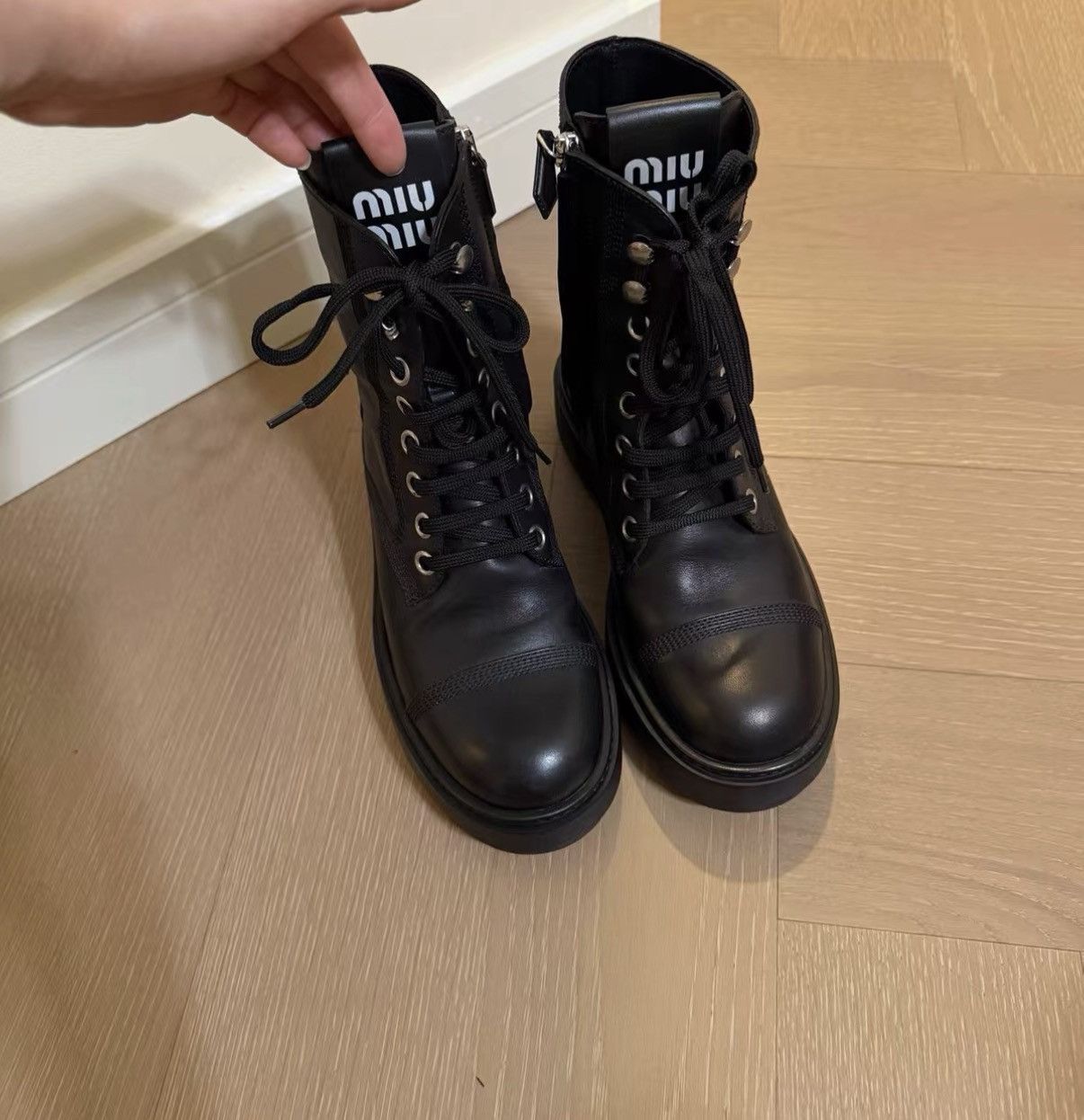 Miu Miu Miu Miu Preppy Style High-Top Ankle Boots J33 Size US 6.5 / IT 36.5 - 6 Thumbnail