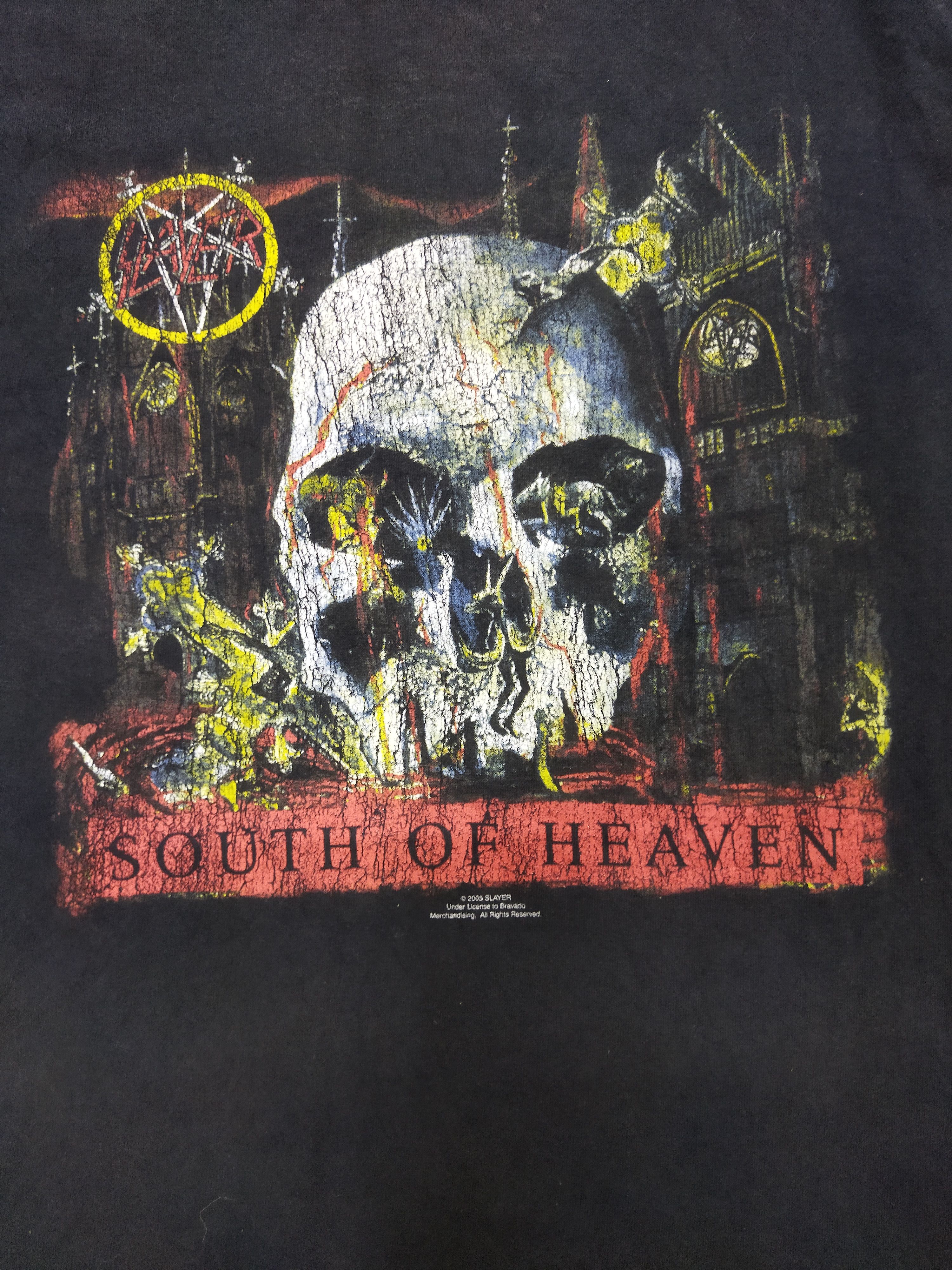 Band Tees × Vintage Vintage Y2k 2005 Slayer South Of Heaven Tee Size US L / EU 52-54 / 3 - 3 Thumbnail