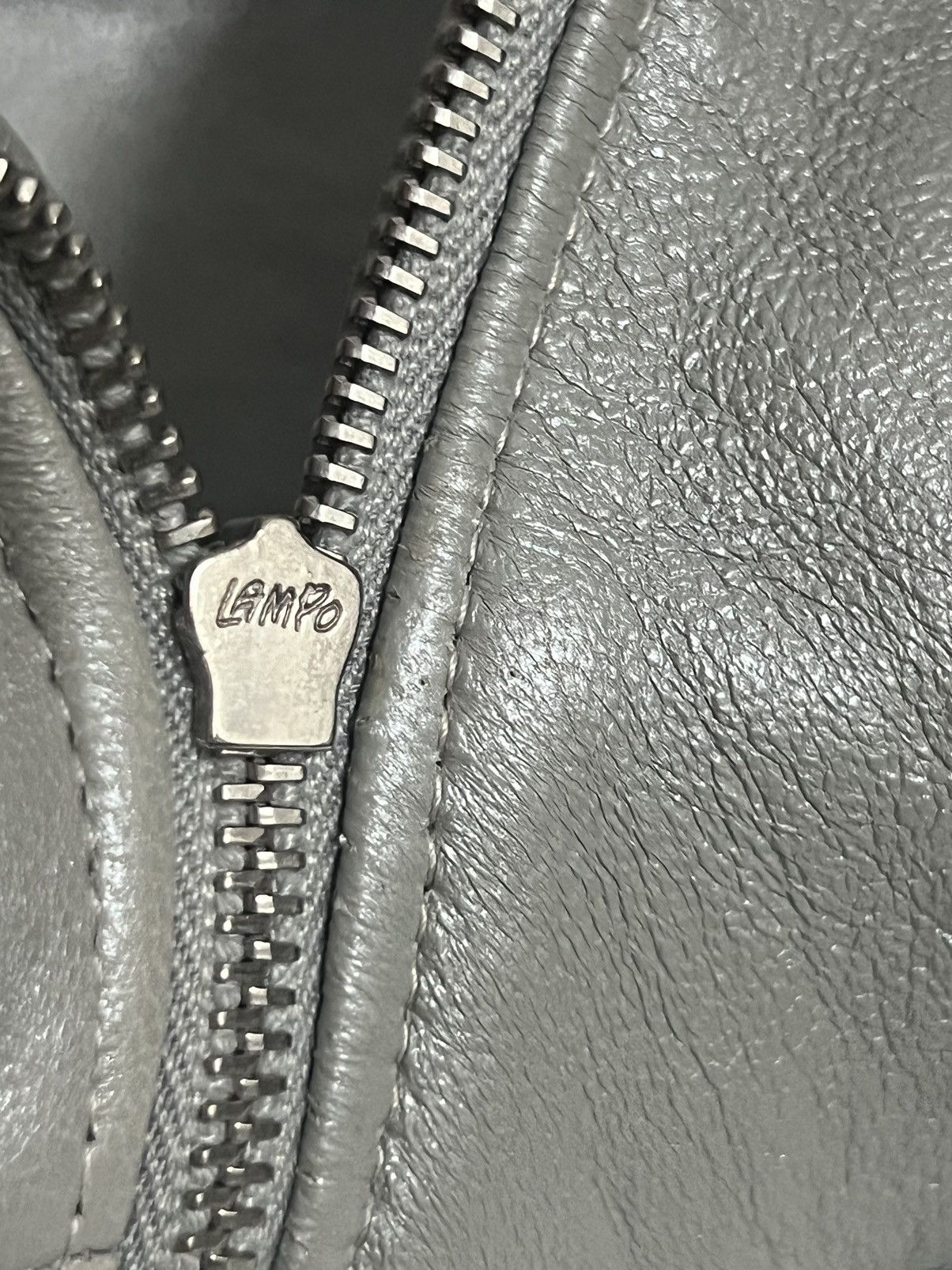 Other CARLO CARMOGNINI ZIPPER JACKET LEATHER GREY Size US L / EU 52-54 / 3 - 6 Thumbnail