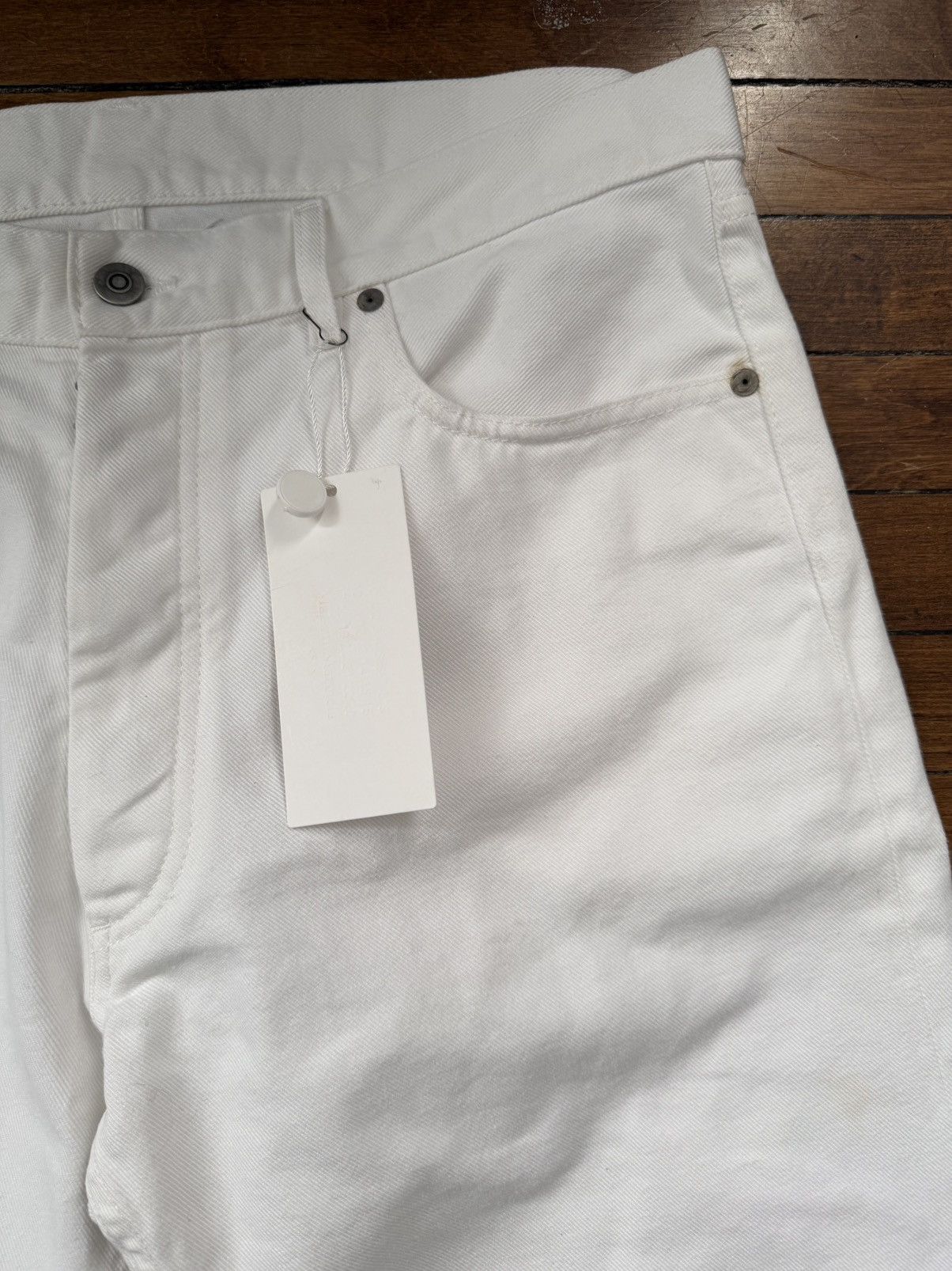 Maison Margiela AW23 Line 10 white denim jeans, size 34, made in Italy Size US 34 / EU 50 - 3 Thumbnail