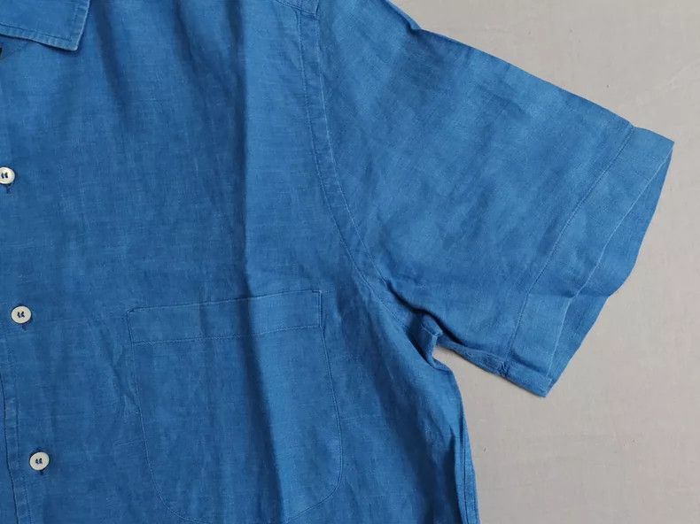 Loro Piana LORO PIANA Flaxen short-sleeved shirt Size US M / EU 48-50 / 2 - 5 Thumbnail