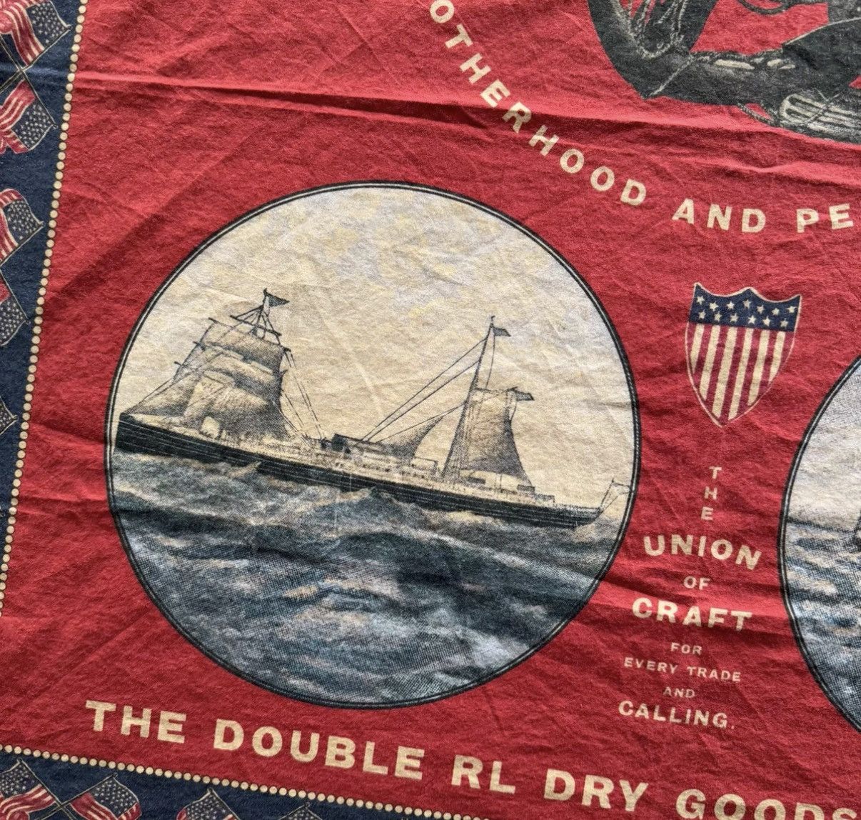 RRL Ralph Lauren RRL Ralph Lauren Double RL Nautical Large Bandana K22 Size ONE SIZE - 3 Thumbnail