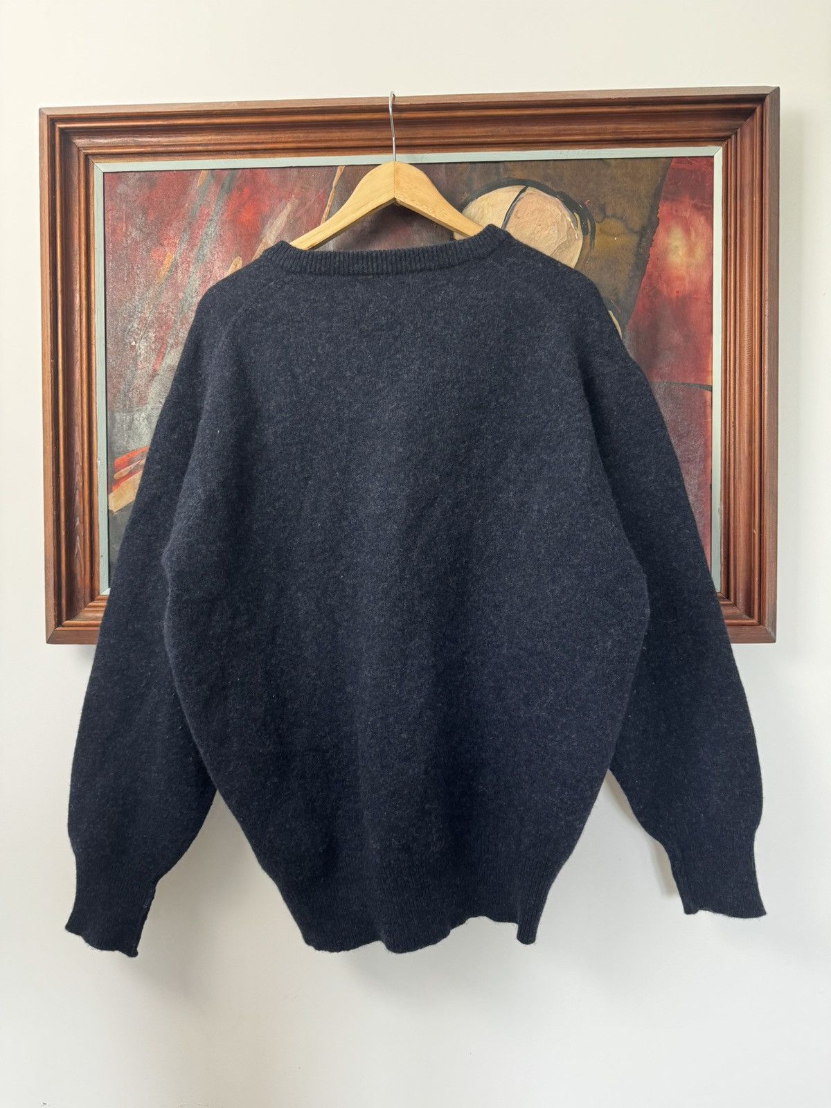 Barbour Rare Vintage Barbour Wool Knit Sweater Navy Jumper Size US L / EU 52-54 / 3 - 2 Thumbnail