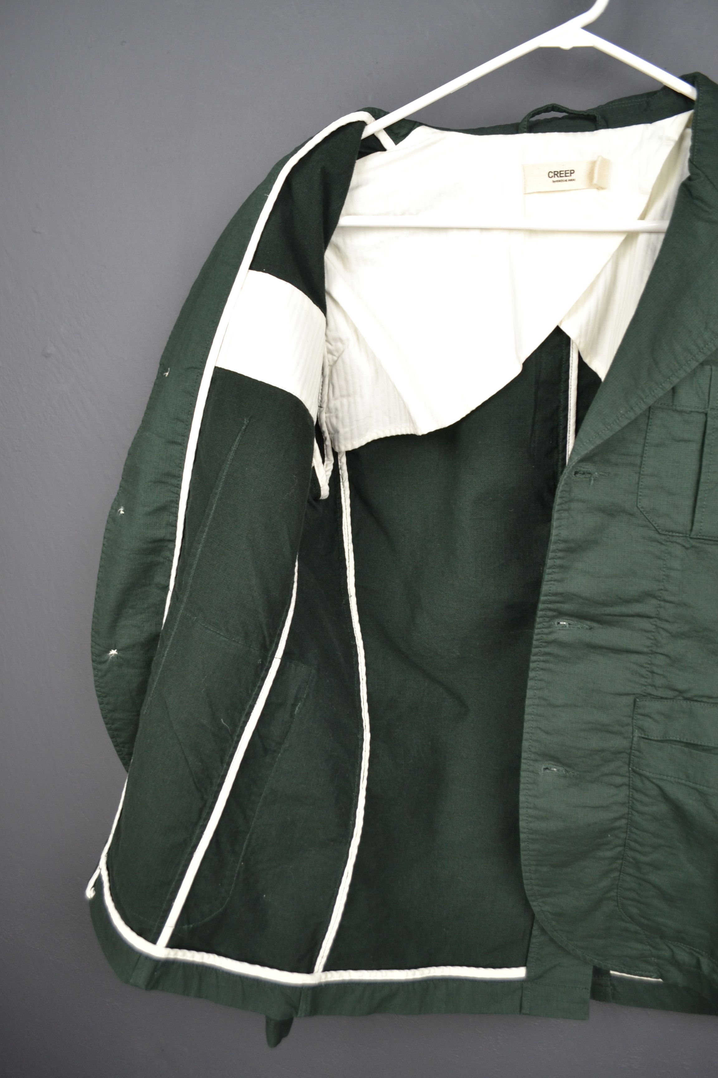 Japanese Brand Creep by Hiroshi Awai Military Jacket Green Mens M Blazer Size US M / EU 48-50 / 2 - 11 Thumbnail