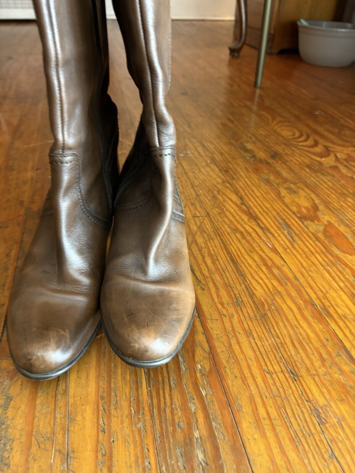 Clarks Clarks 8 1/2 M Leather Knee High Riding Boots 3" Buckles Size US 8.5 / IT 38.5 - 6 Thumbnail