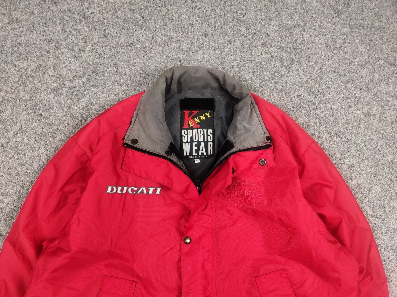 NASCAR × Vintage Vintage 90's Ducati kenny racewear Red Logo Racing Jacket Size US L / EU 52-54 / 3 - 4 Thumbnail