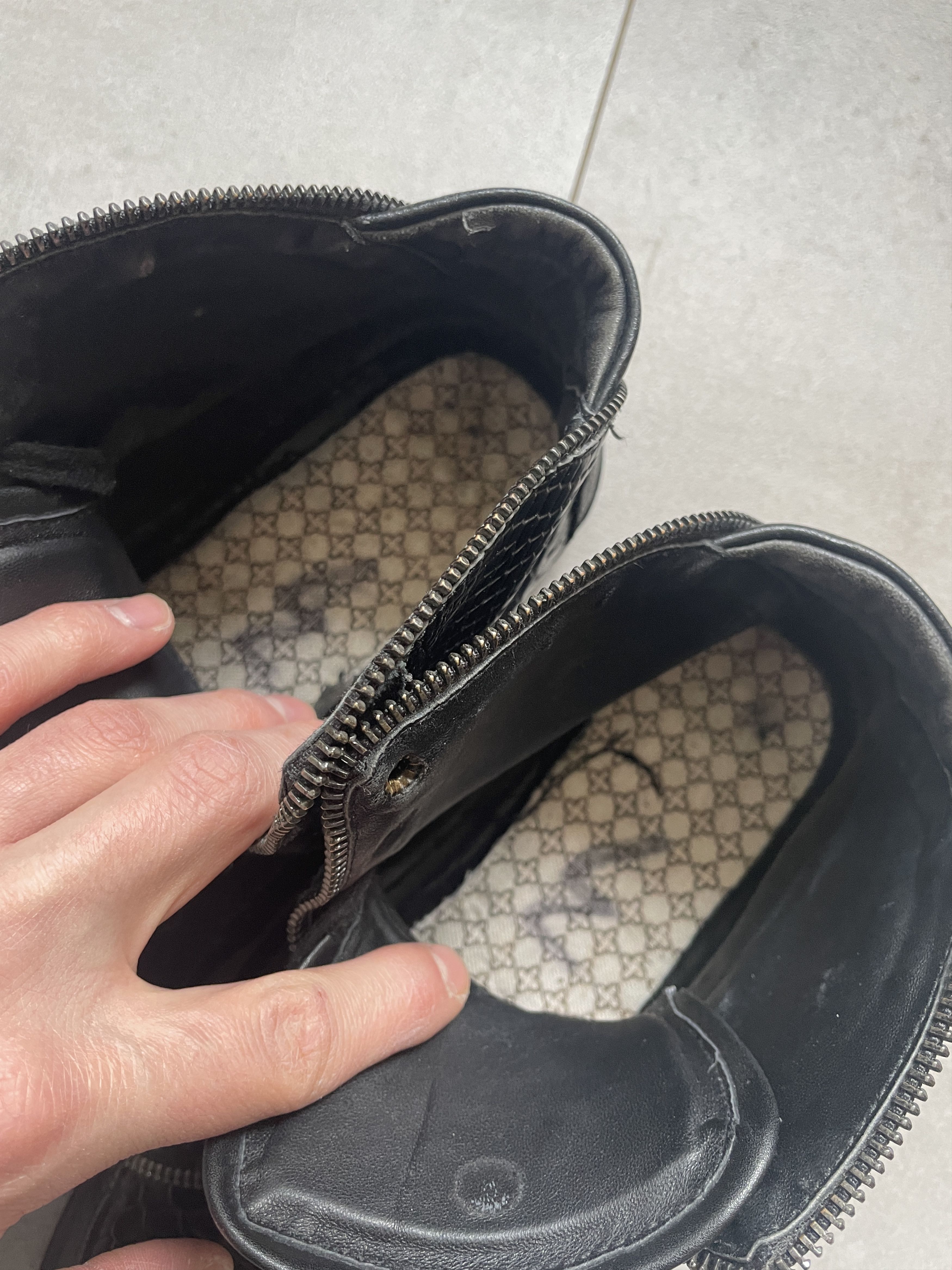 Philipp Plein CRAZY PHILLIP PLEIN SKULL ZIP CROCODILE LEATHER HI TOPS Size US 9.5 / EU 42-43 - 7 Thumbnail