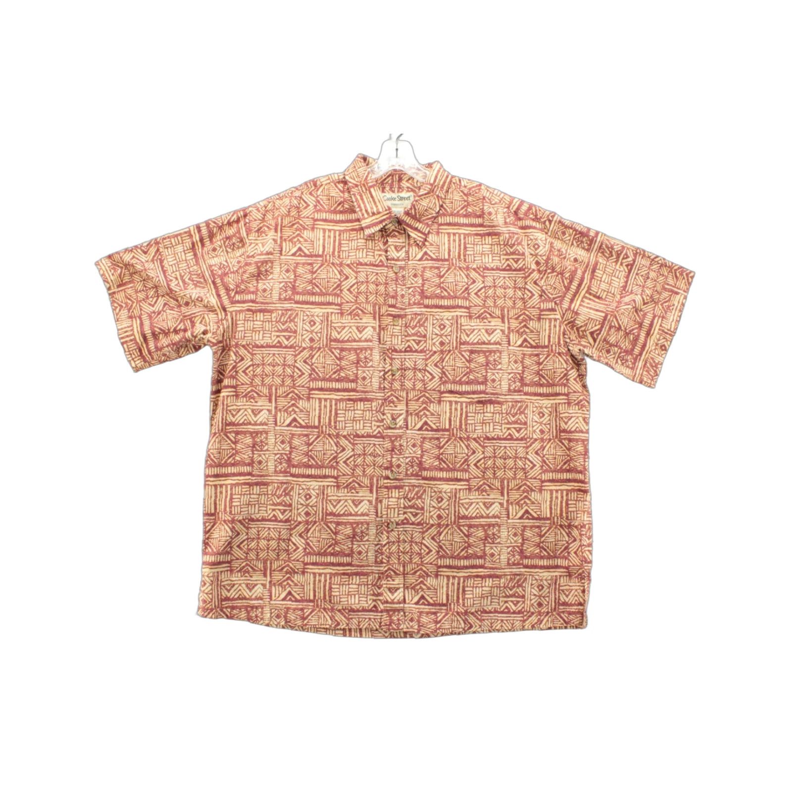 ALOHAS VINTAGE Cooke Street Honolulu Hawaiian Shirt Mens 2XL Brown Aloha Luau Vacation Button-Up Short Sleeve Collared Beach Tropical Luau 90s Mens Size US XXL / EU 58 / 5 - 1 Thumbnail