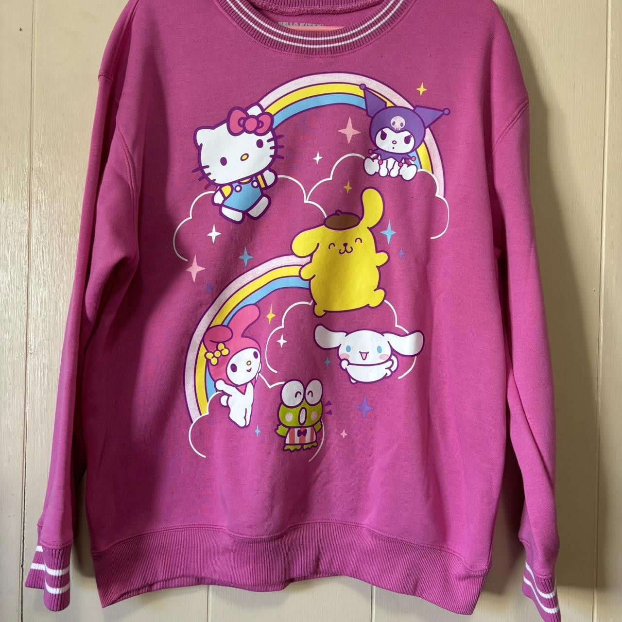 Designer Hello Kitty Women's Pink Sweatshirt Size L / US 10 / IT 46 - 1 Thumbnail