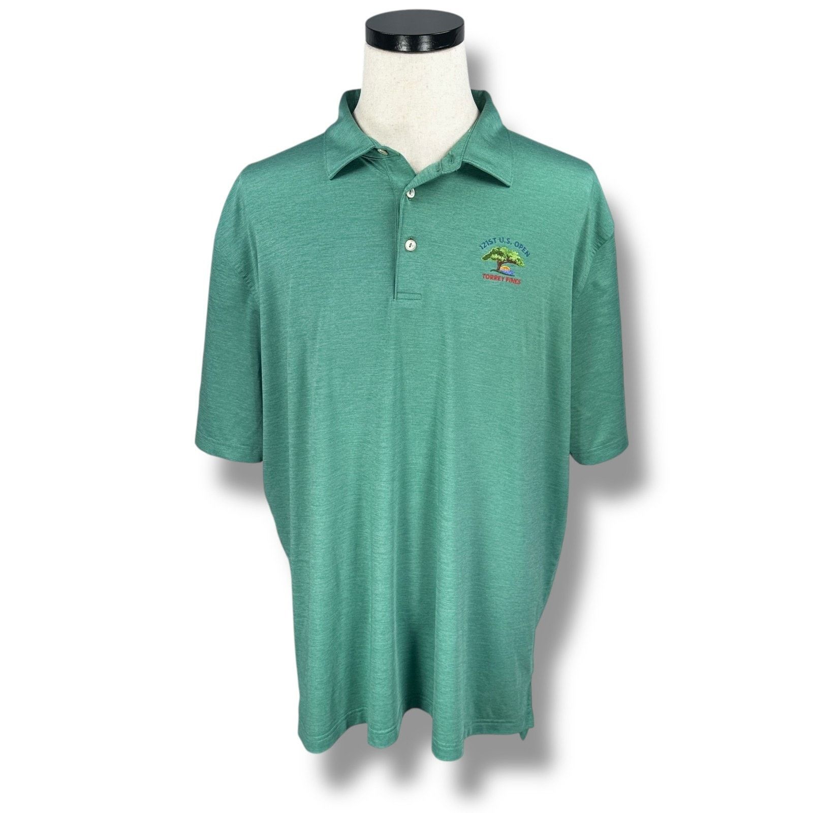 Peter Millar Peter Millar Summer Comfort Polo Shirt Men's 2XL Green 121st Size US XXL / EU 58 / 5 - 1 Thumbnail