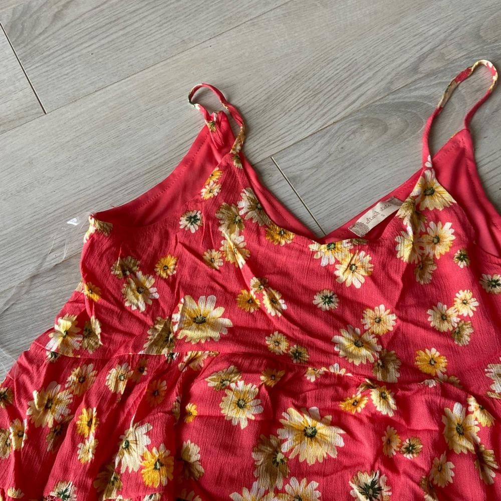 Designer Altard State Pink Floral Boho Spaghetti Mini Dress Size S / US 4 / IT 40 - 5 Thumbnail