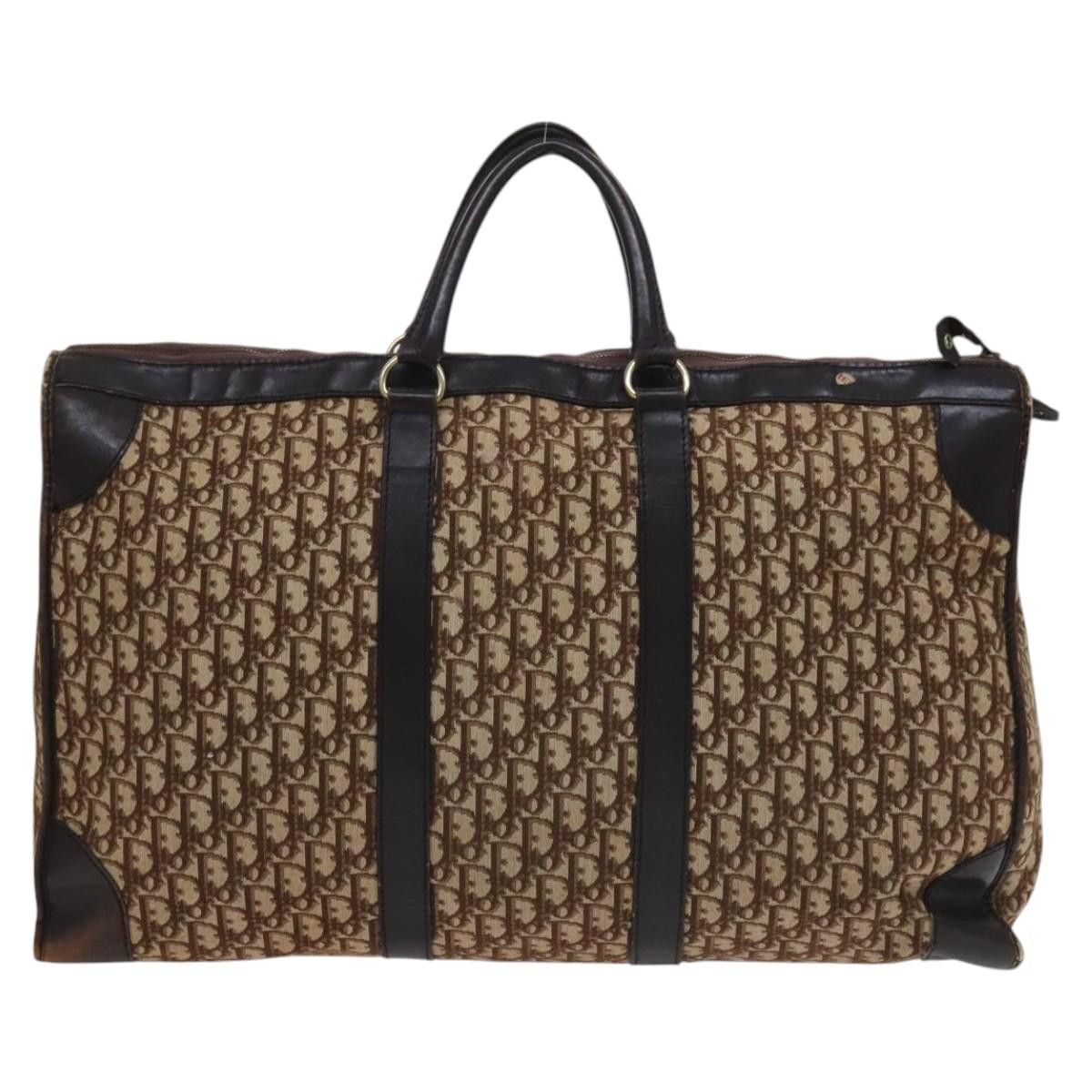 Dior DIOR Trotter Canvas Boston Bag Brown Size ONE SIZE - 3 Thumbnail