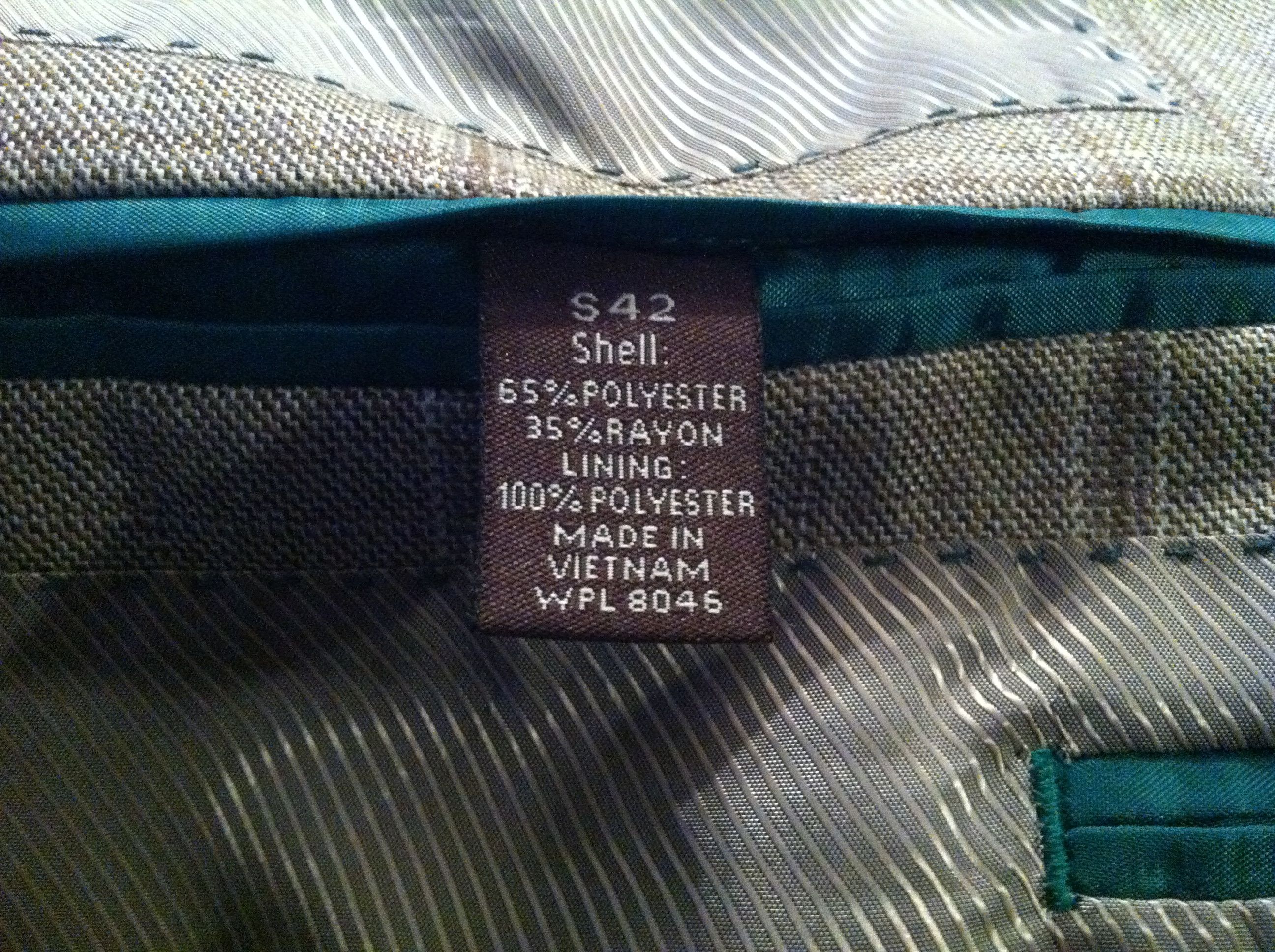 Tasso Elba TASSO ELBA MENS NEW 65%POLYESTER 35%RAYON SPORT JACKET 42S Size 42S - 7 Thumbnail