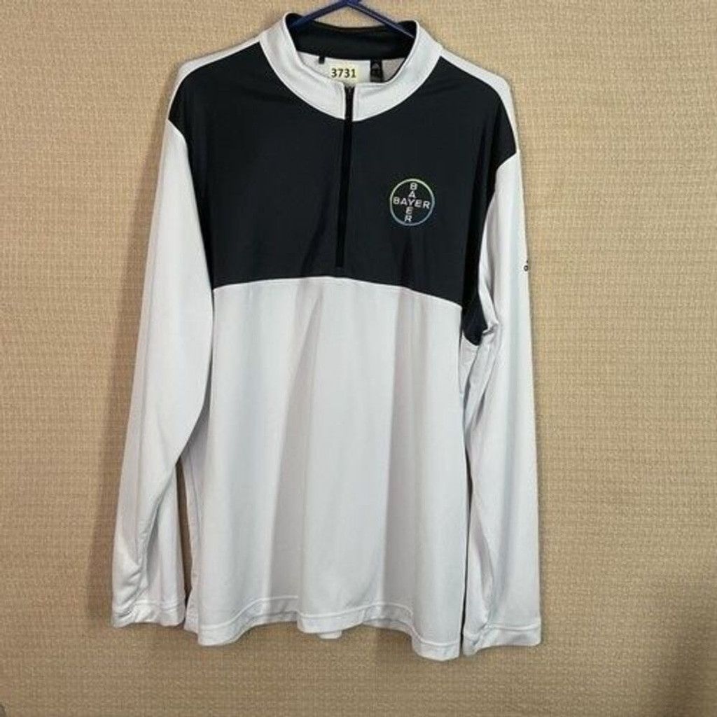 Adidas NWIP Adidas Bayer Logo Zip Long Sleeve Jersey Shirt Men 2XL Size US XXL / EU 58 / 5 - 10 Thumbnail
