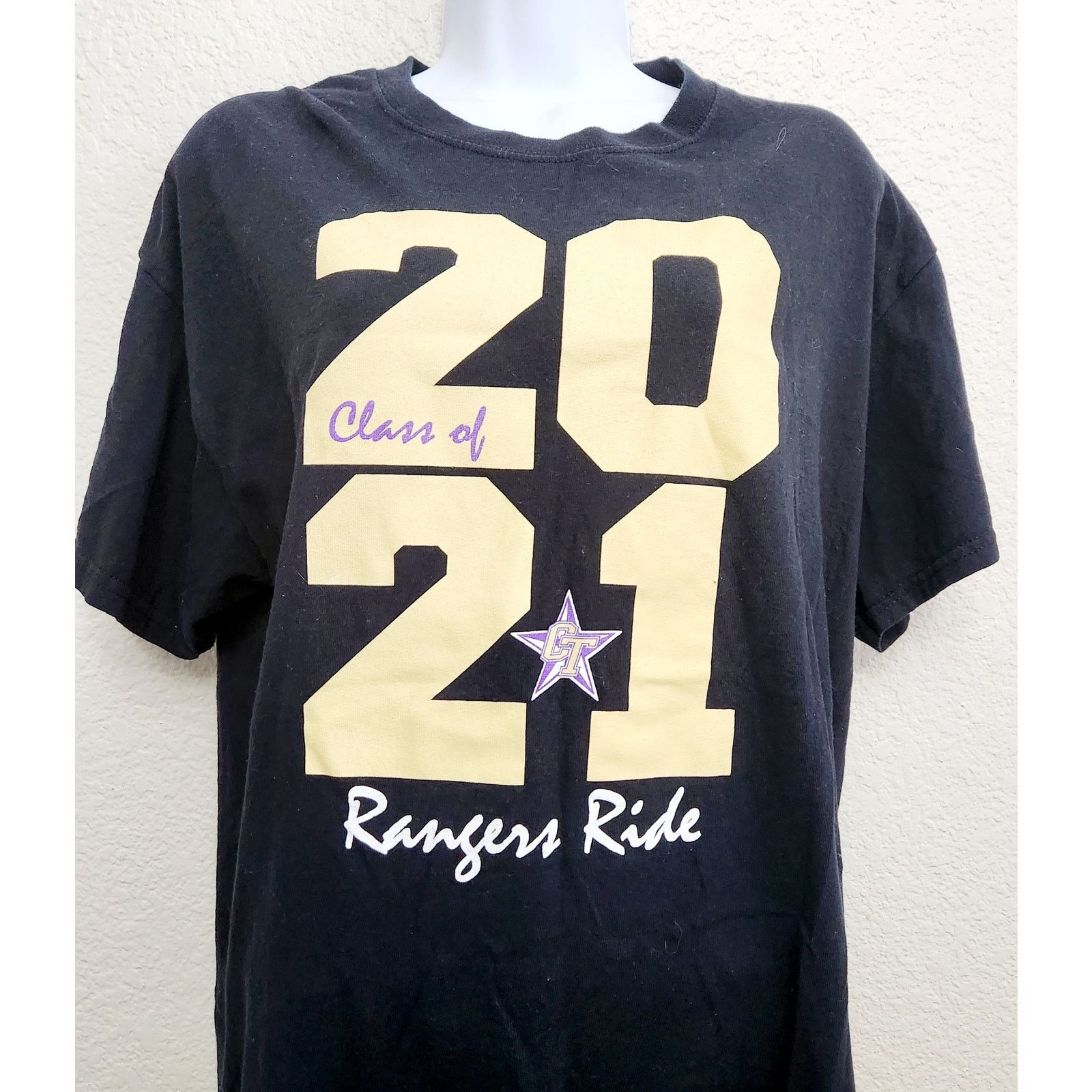 Gildan Black Gold Purple Rangers Ride 2021 Chisholm Trail Shirt L Size US L / EU 52-54 / 3 - 2 Thumbnail