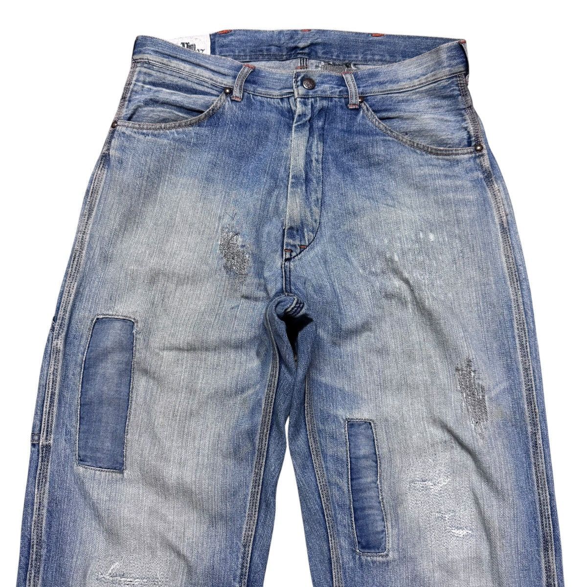 Japanese Brand CONEY Denim Carpenter Patchwork Work Pants Size US 32 / EU 48 - 3 Thumbnail