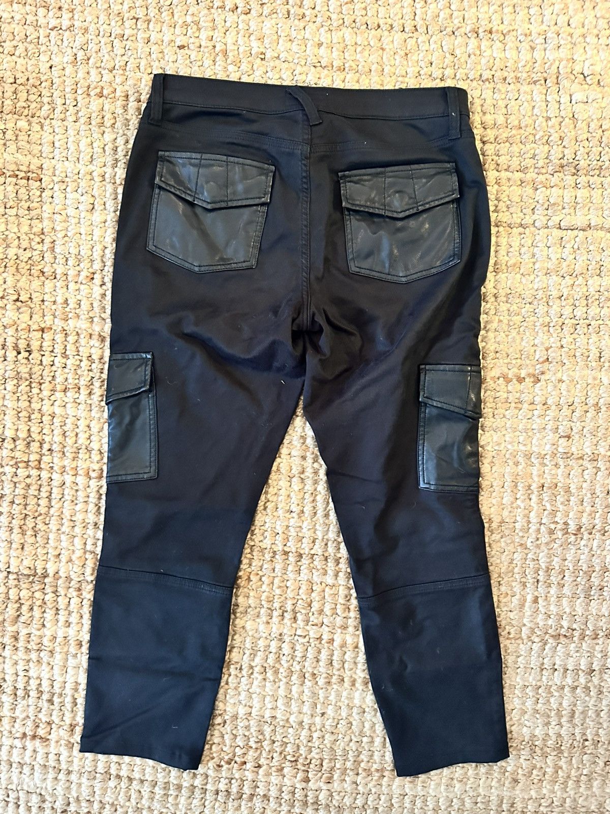 Joie JOIE Okana Faux Leather Trimmed Cropped Pants Size 29" - 11 Thumbnail