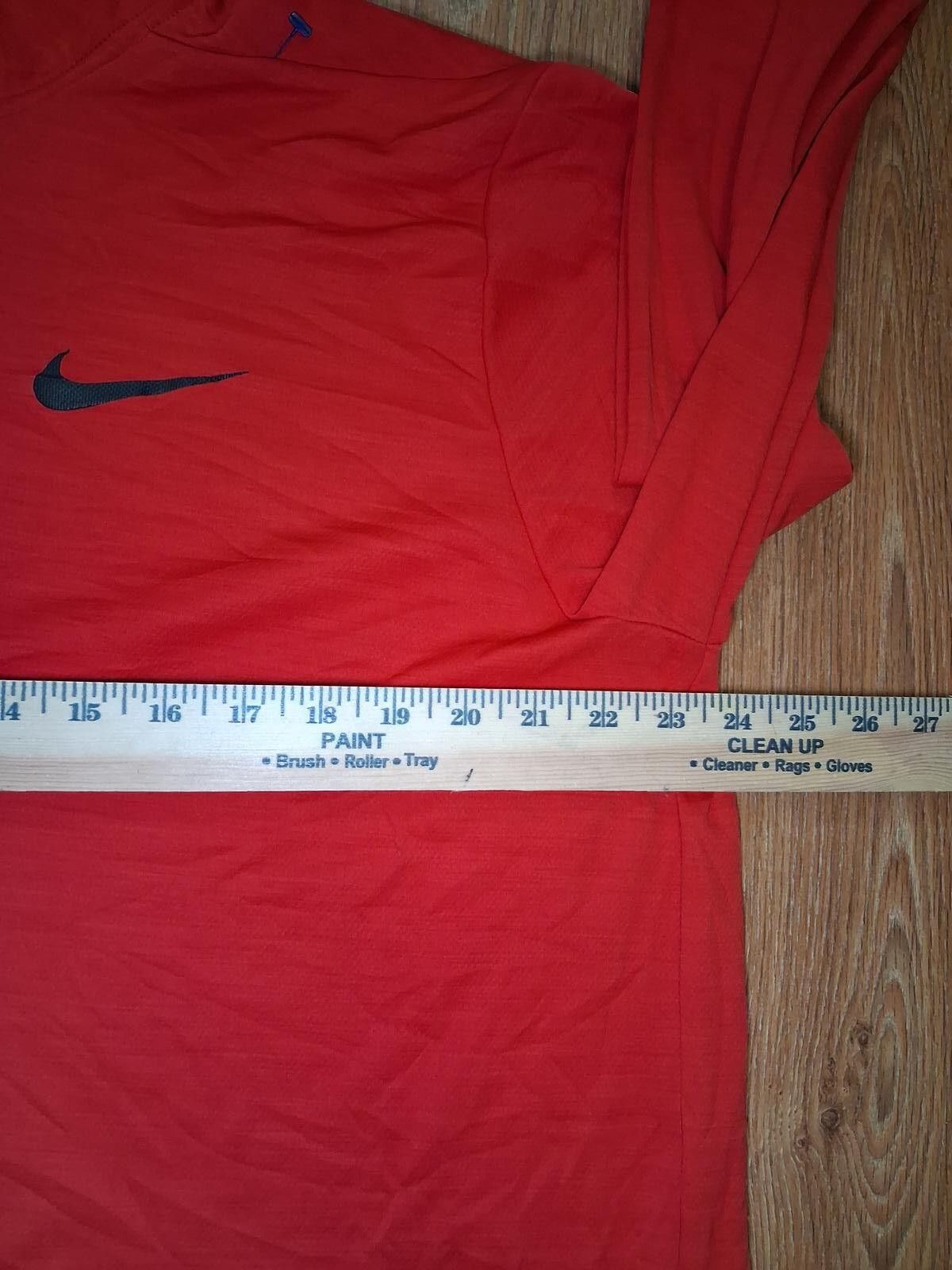 Nike VINTAGE Nike Dri Fit Quarter Zip Pullover Sweater XXL Red Size ONE SIZE - 6 Thumbnail