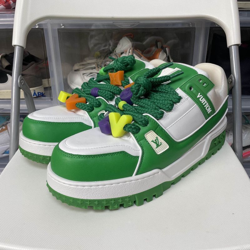 Louis Vuitton Louis Vuitton Trainer Maxi Fashion Sneakers in Green -2508 Size US 12 / EU 45 - 1 Thumbnail